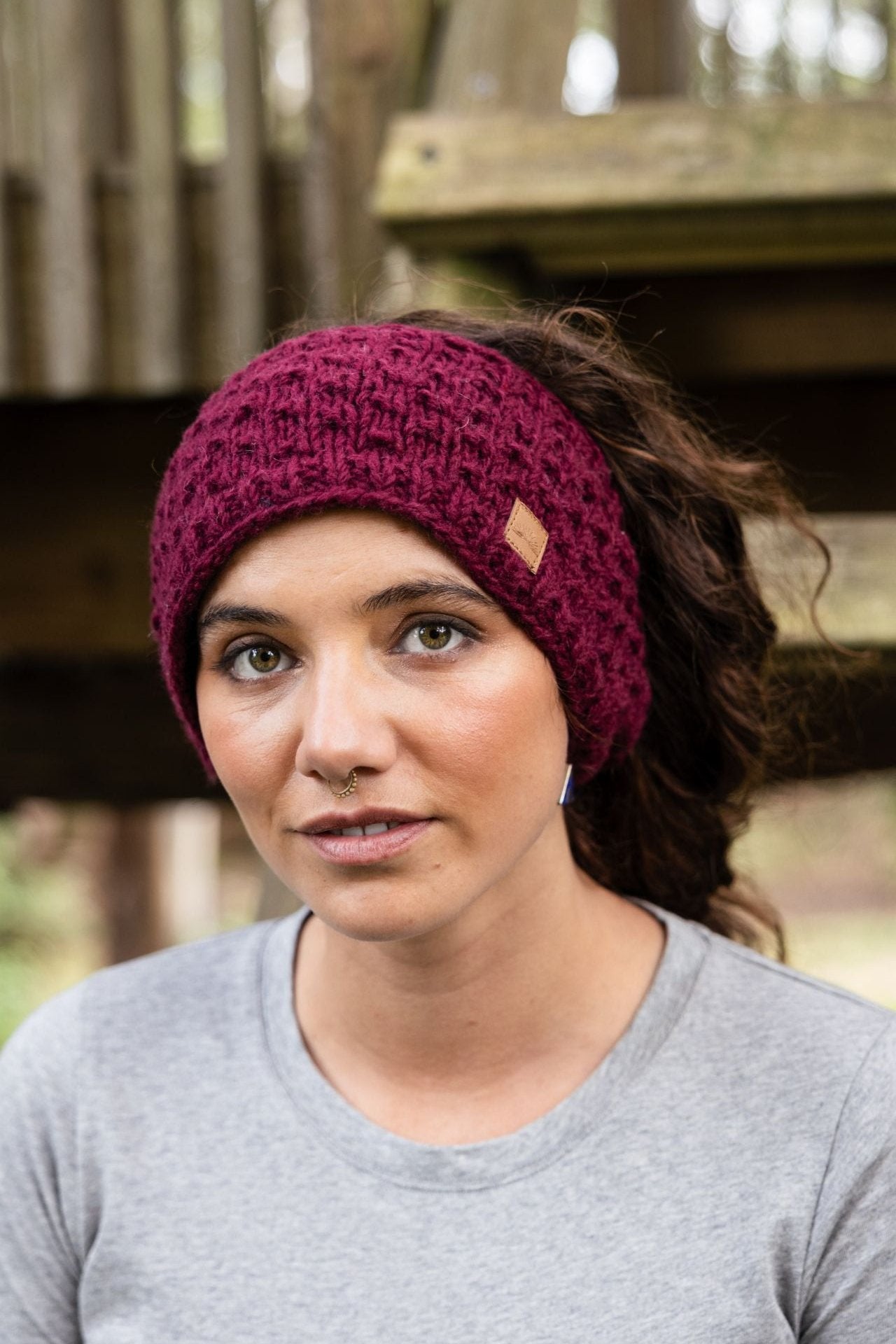 Surya Australia Ethical Wool Headbands from Nepal - Maroon
