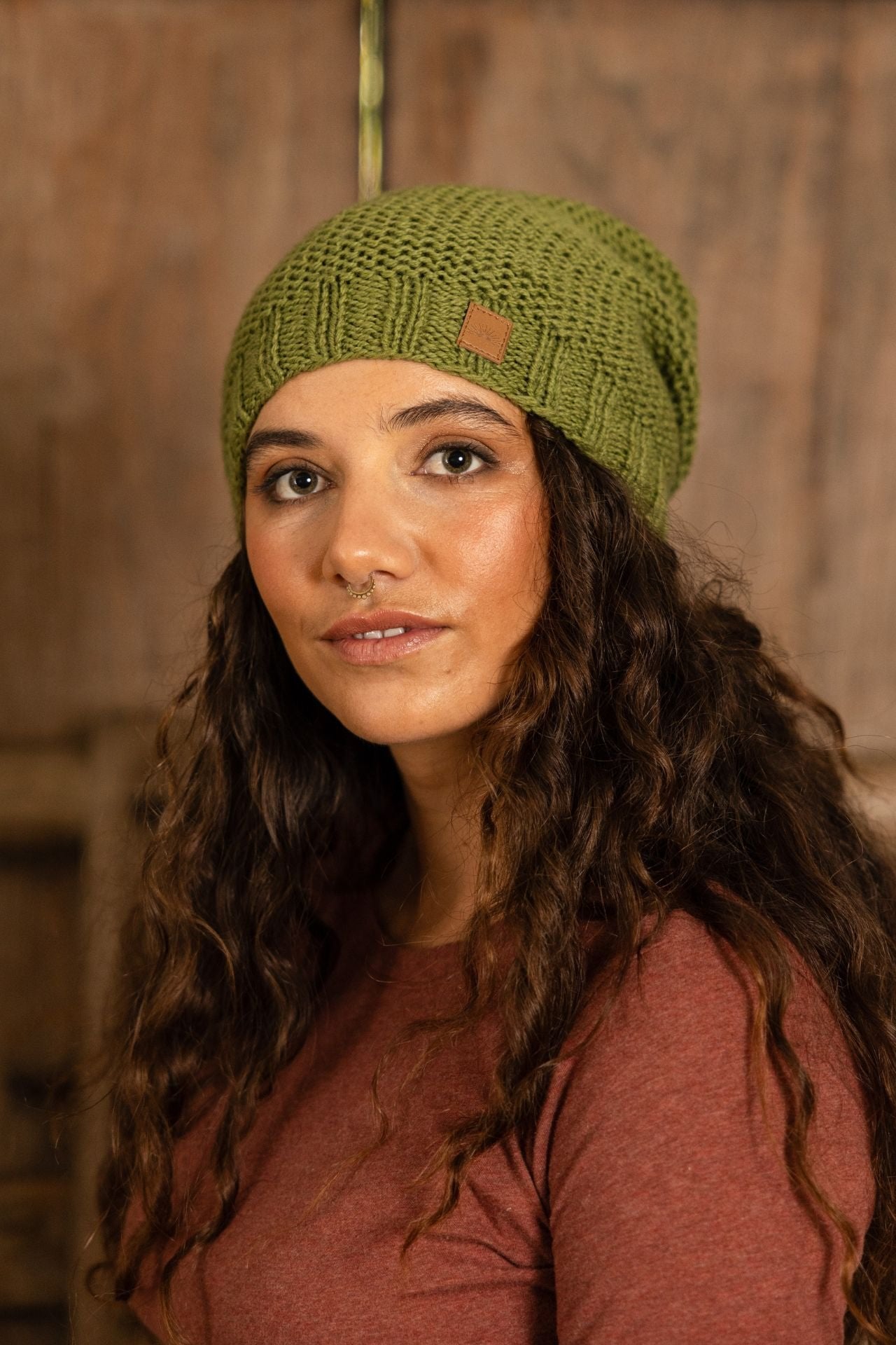 Surya Australia Mulesing free Merino Wool Beanie from Nepal - Green