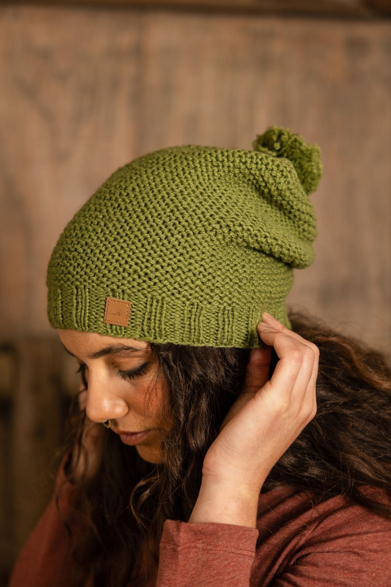 Surya Australia Mulesing free Merino Wool Beanie from Nepal - Green