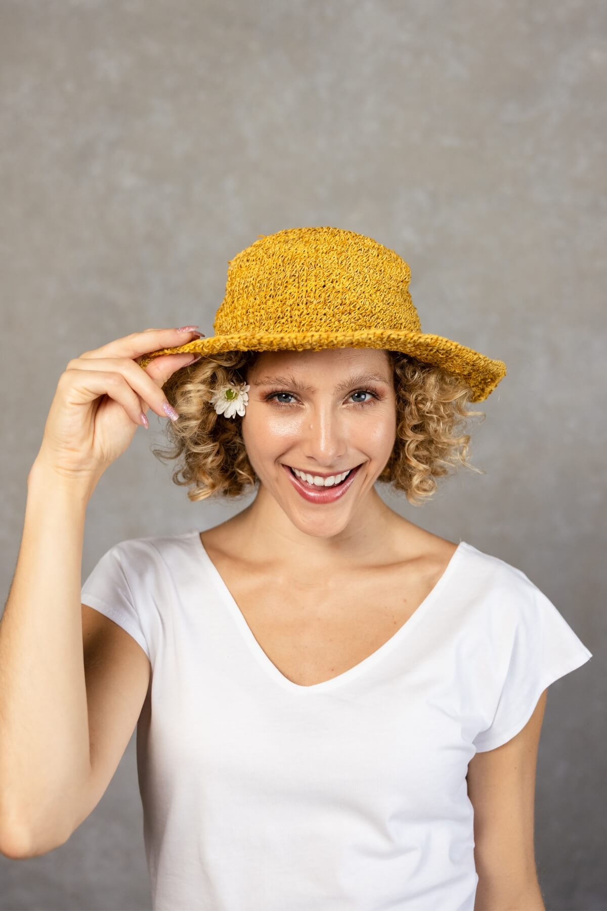 Surya Hand Crochet Hemp Hat - Mustard