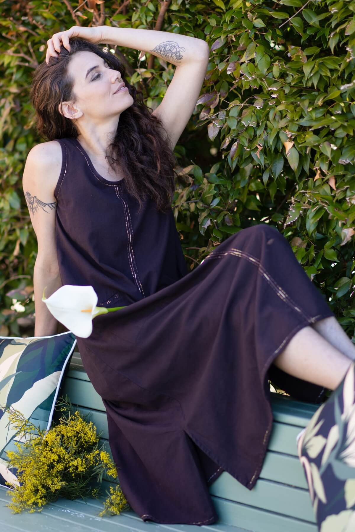 Surya Embroidered Cotton 'Calliope' Dress - ethically made in Nepal