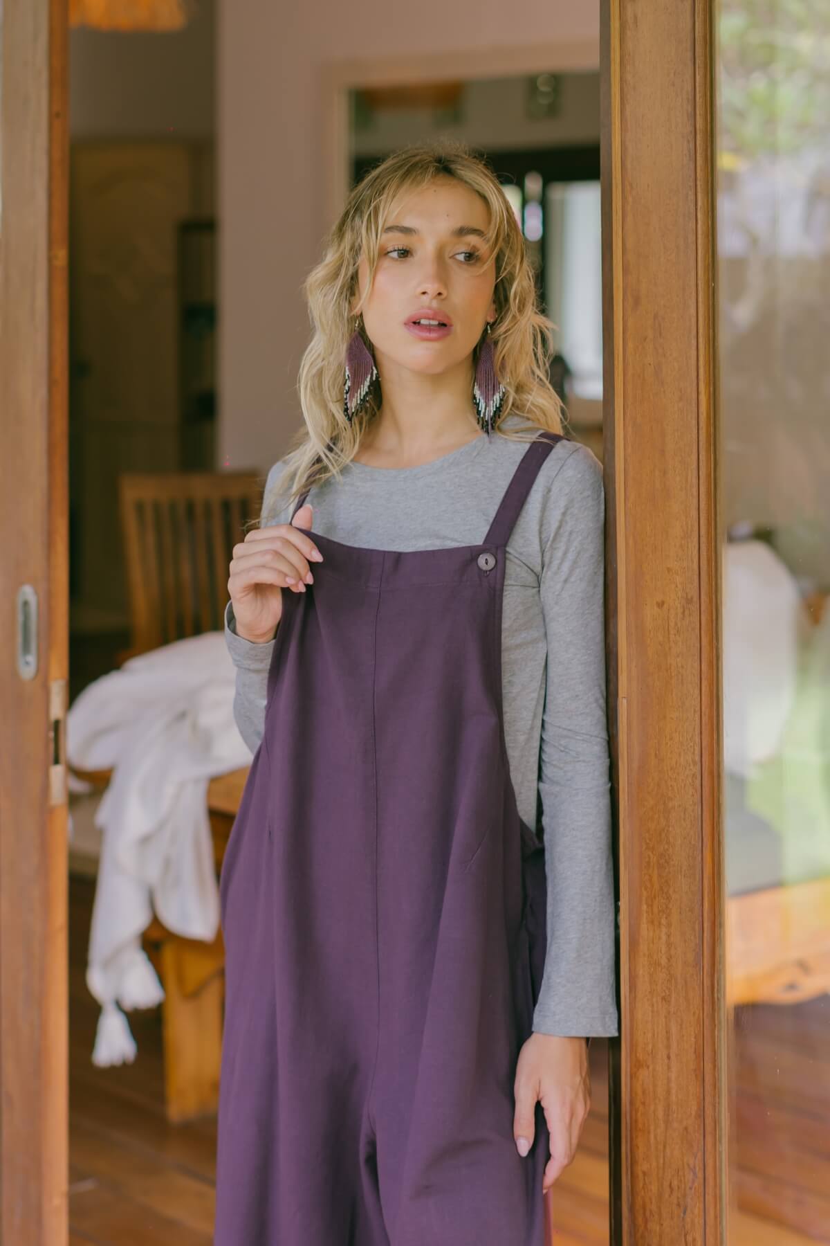 Surya Ethical Cotton Overalls for Women - adjustable length overalls