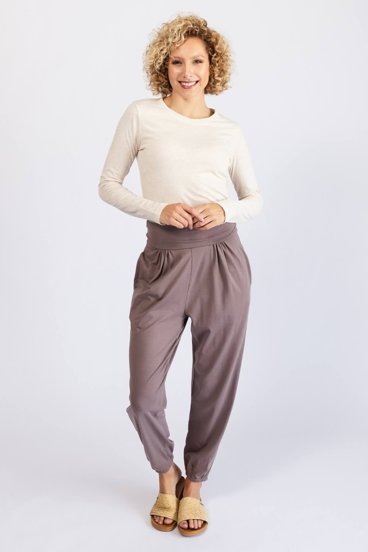Surya Organic Cotton Drift Pants - Dusty Mauve