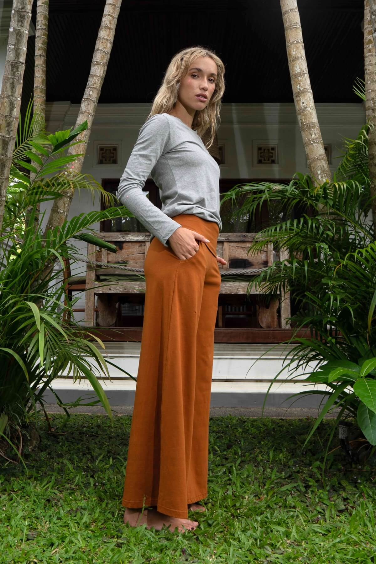 Organic Cotton Freedom Pants - on location in Bali