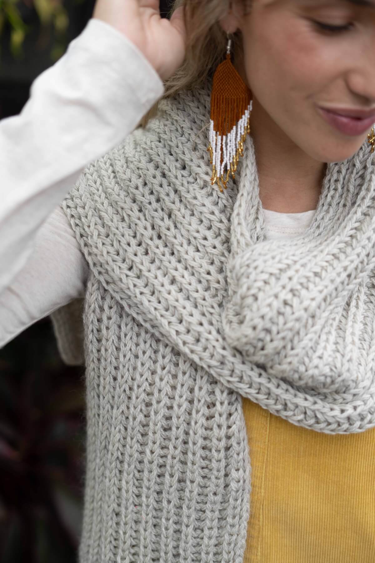 Surya Merino Wool Scarf for Women - non itch merino wool