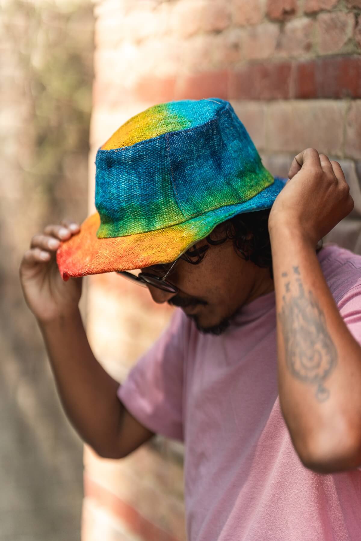 Surya Ethical Hemp Hat made in Nepal - wide brim