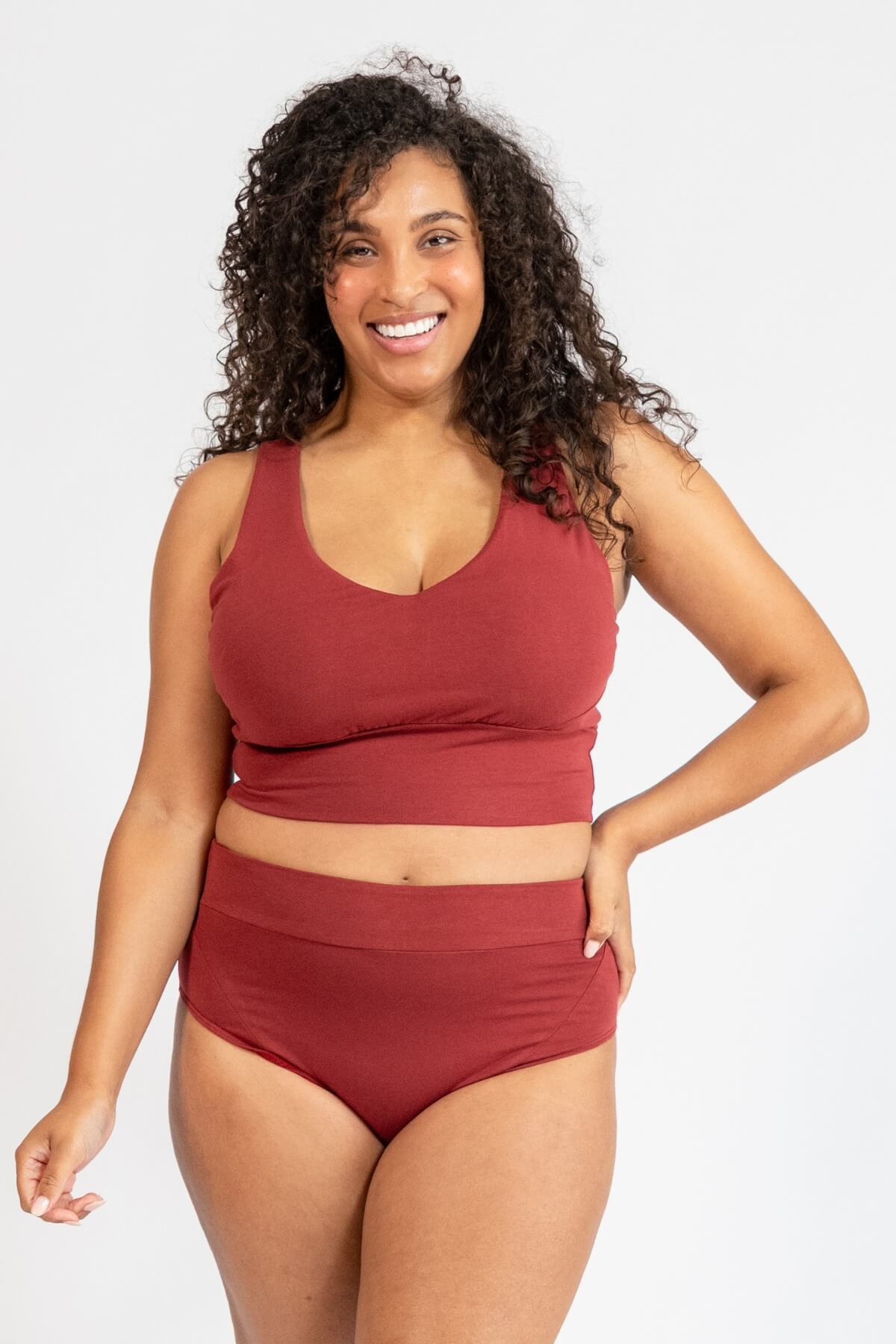 Organic Cotton Bralettes - Berry