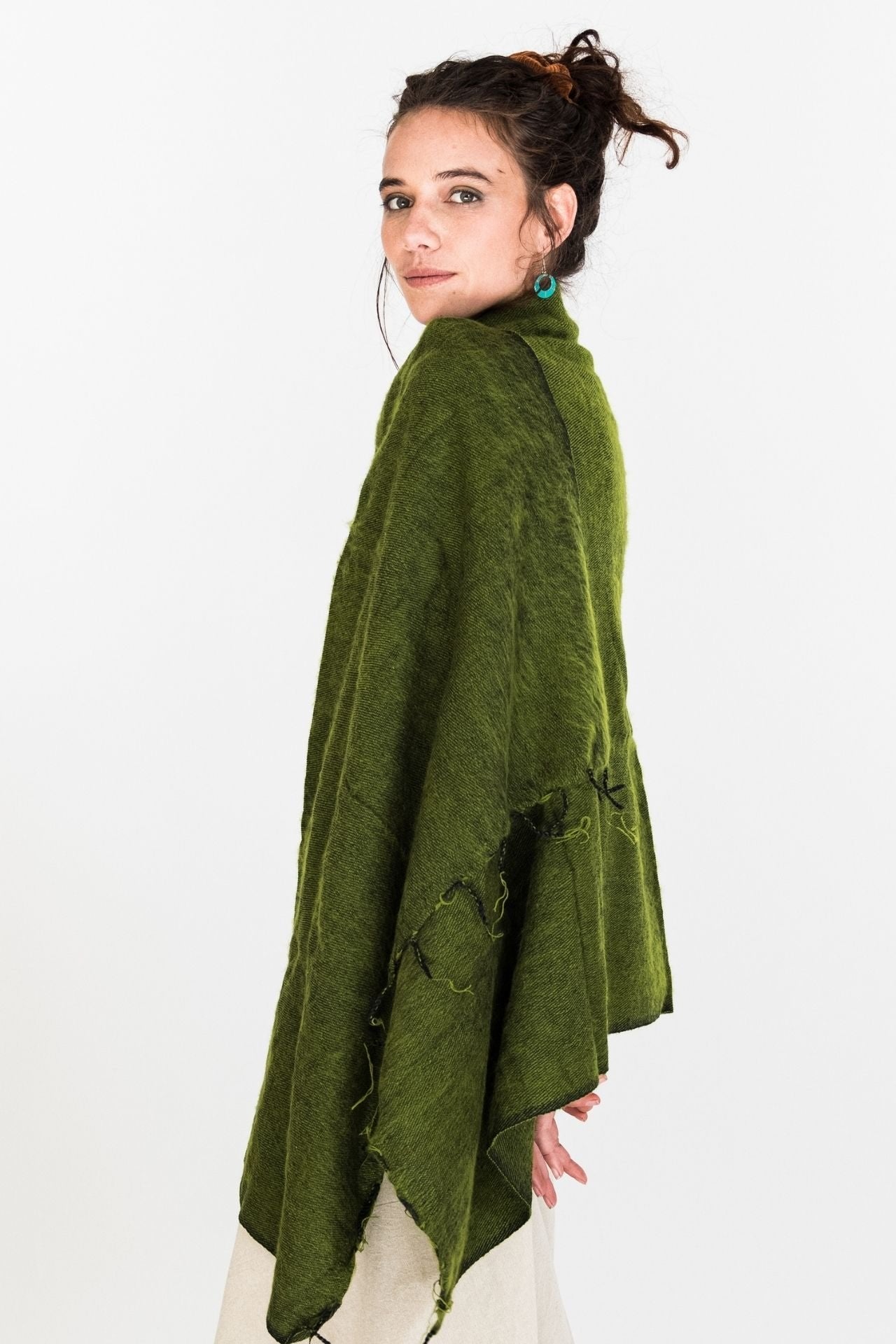 Surya Australia Ethical Himalayan Throw Rug from Nepal - Green #colour_green