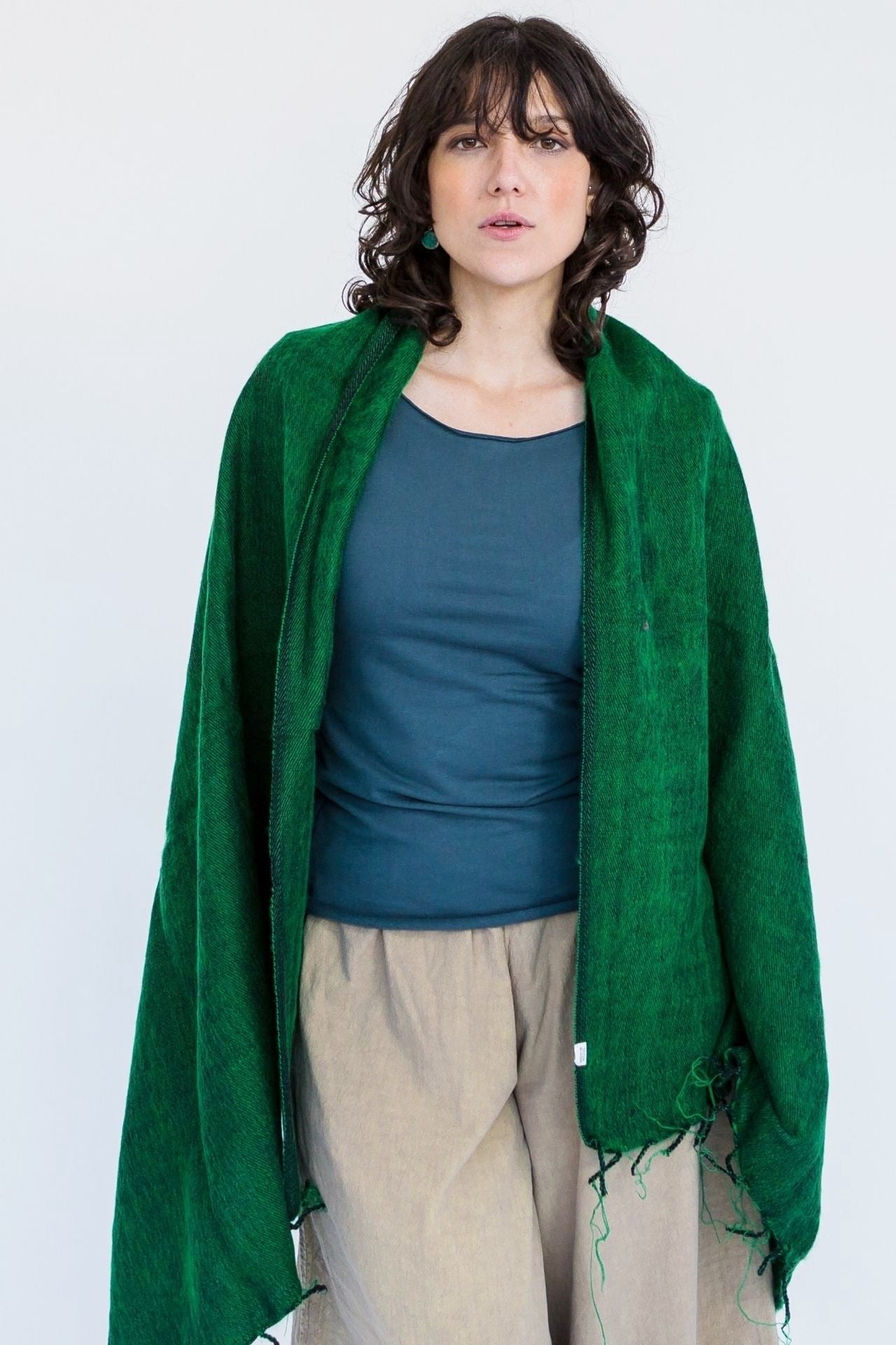 Surya Australia Ethical Himalayan Throw Rug from Nepal - Teal #colour_teal