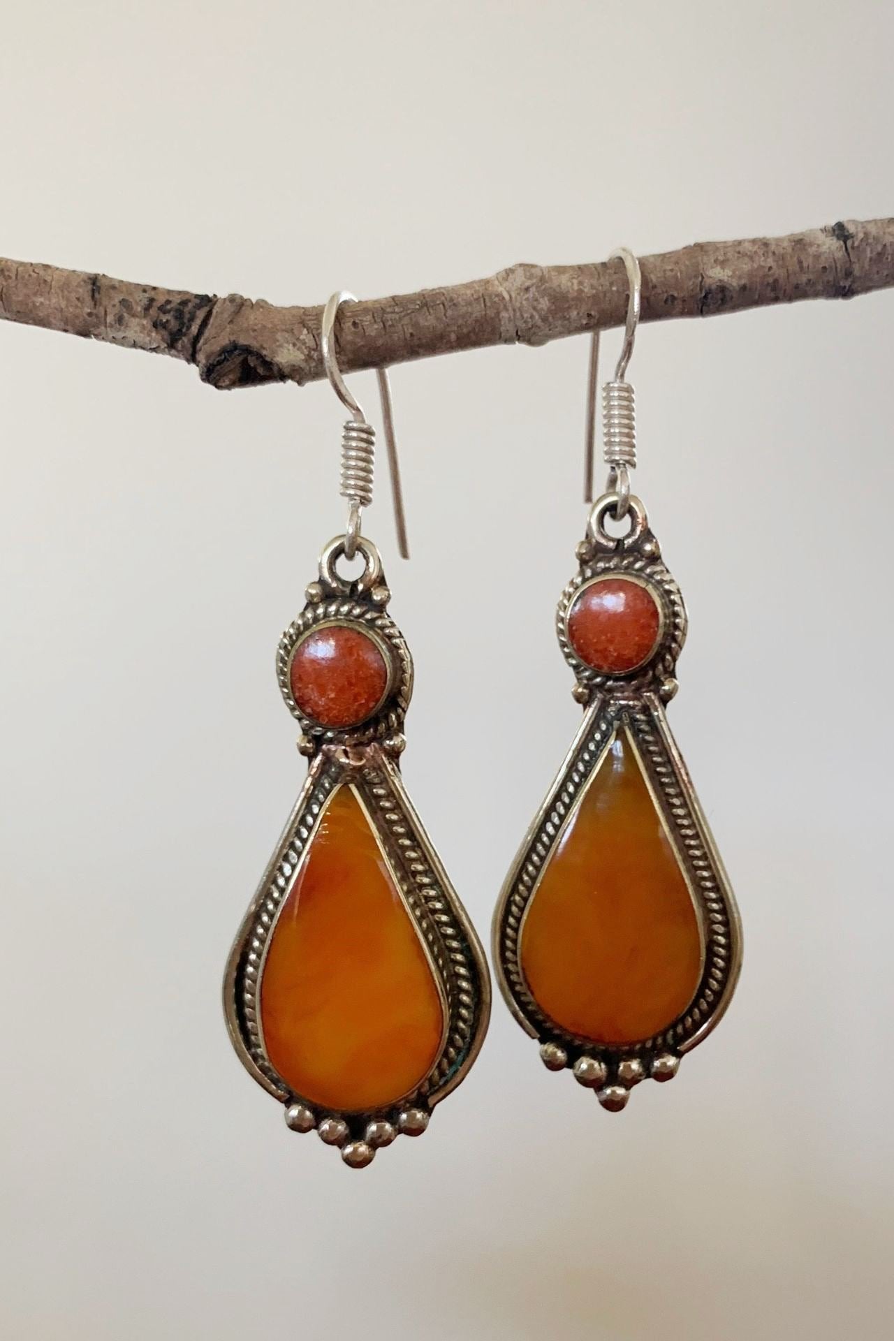 Surya Australia Tibetan Earrings from Nepal - Hita