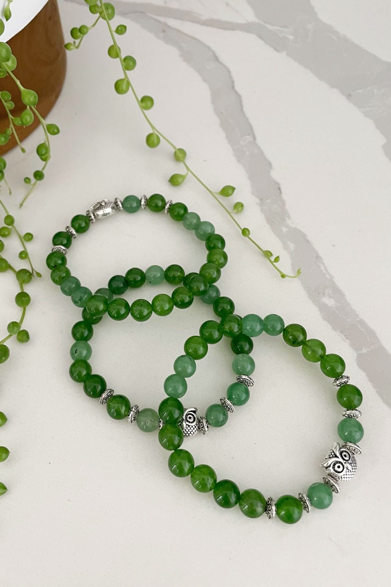 Surya Australia Ethical Mala Bracelets made in Nepal - Jade