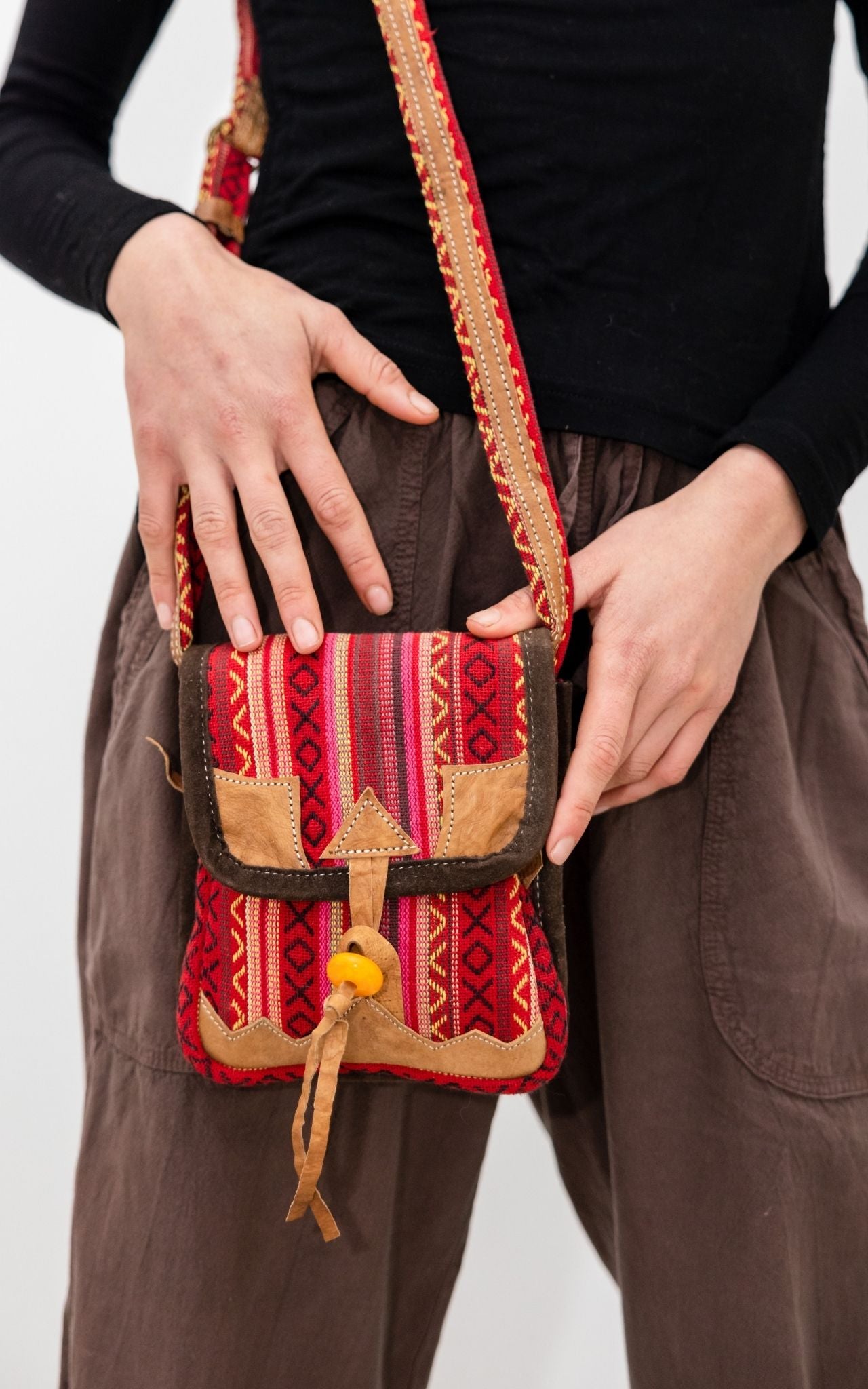 Surya Australia Buffalo Leather & Cotton Bag - Le Drennec