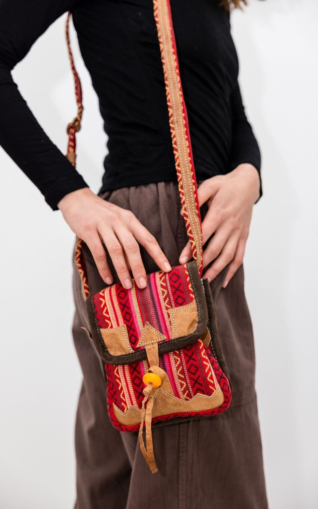 Surya Australia Buffalo Leather & Cotton Bag - Le Drennec