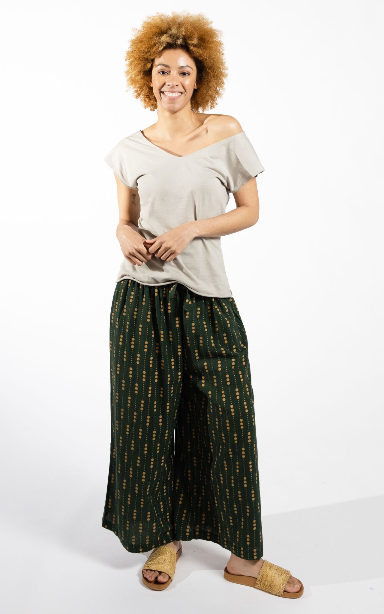 Surya Australia Cotton Lounge Pants made in Nepal - Green