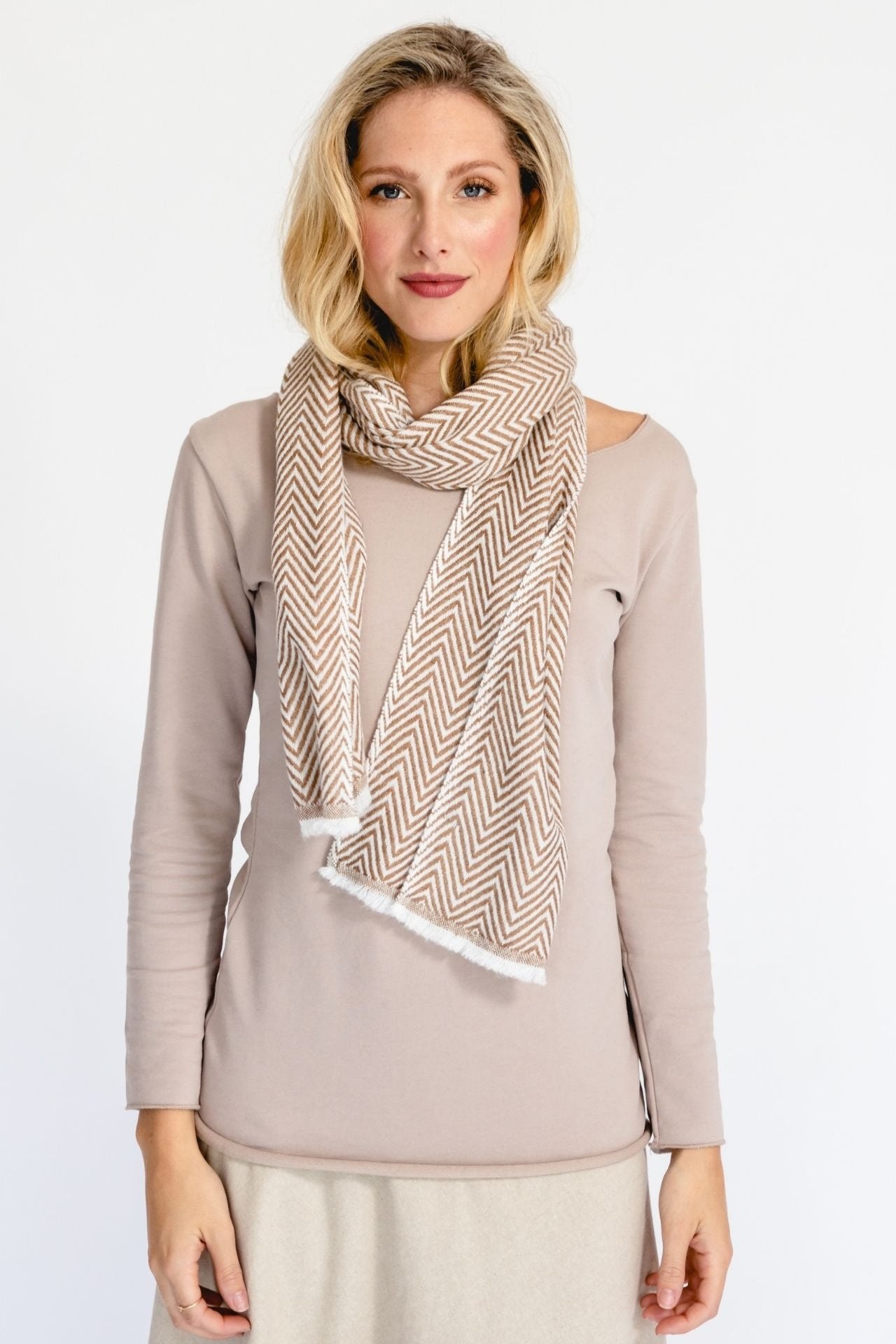 Surya Australia Fairtrade Cashmere Scarf from Nepal - Caramel