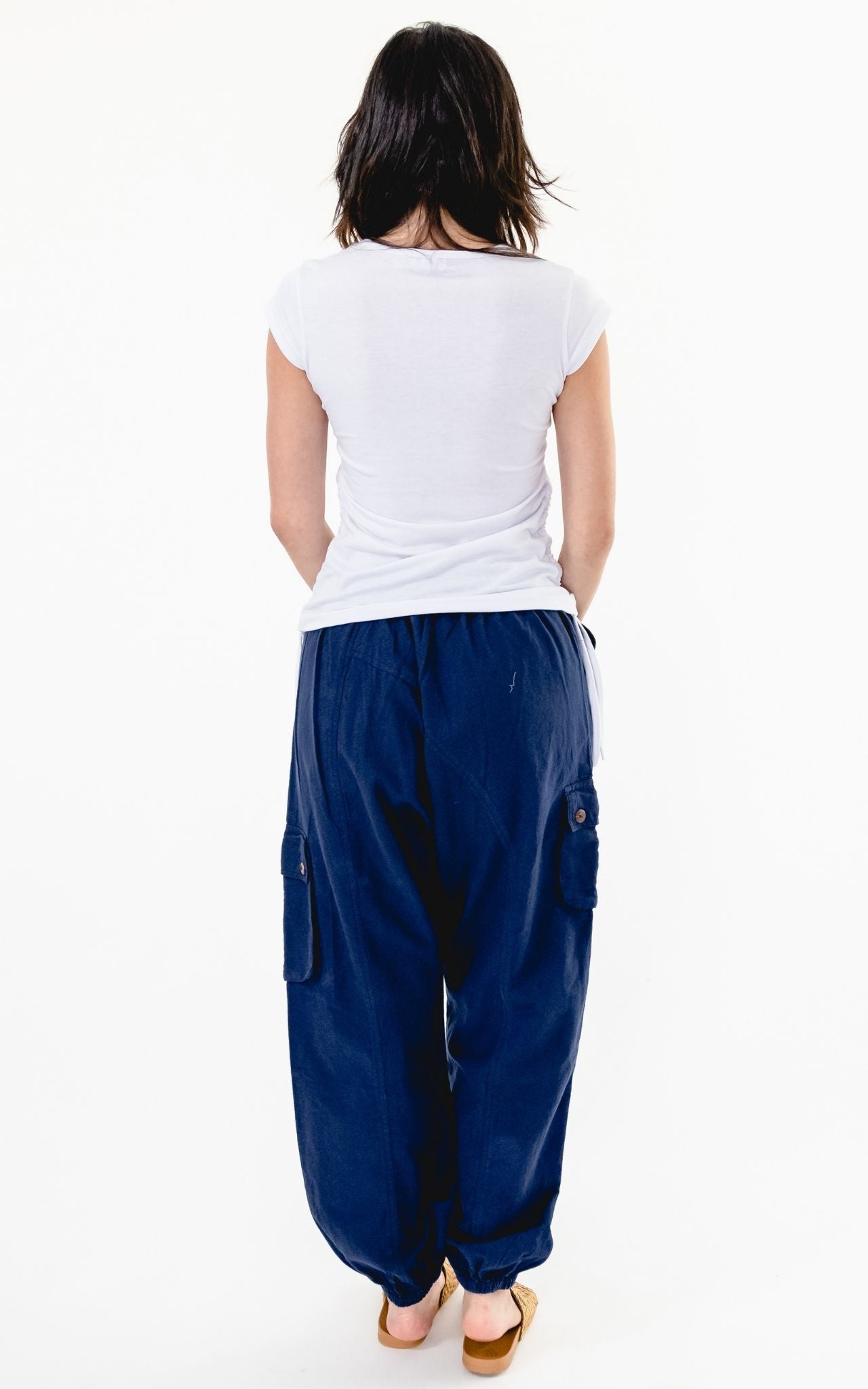 Surya Australia Ethical Drop Crotch Pants Made in Nepal - Blue