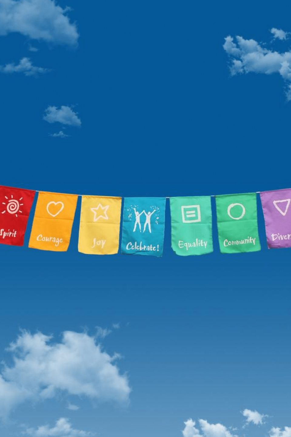 Surya Australia Ethical Cotton Diversity Pride Prayer Flags from Nepal