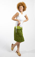 Surya Australia Cotton 'Stella' Skirt made in Nepal - Lime Green