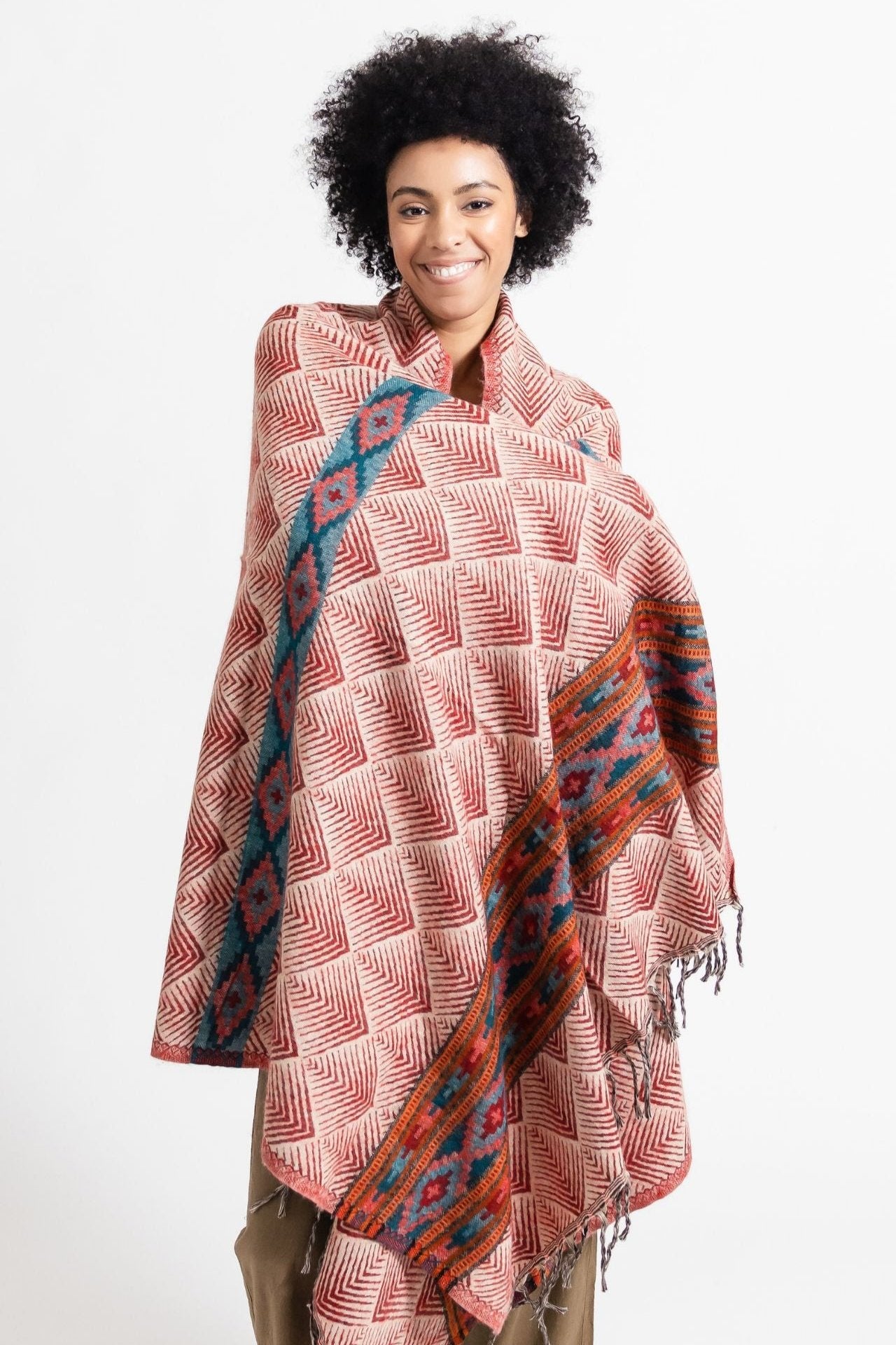 Surya Australia Ethical Tibetan Throw Rugs made in Nepal - Rust