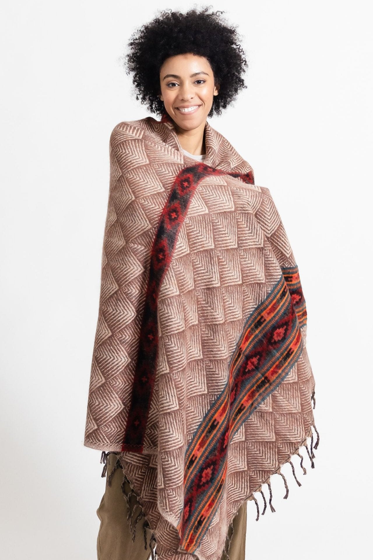 Surya Australia Ethical Tibetan Throw Rugs made in Nepal - Tan