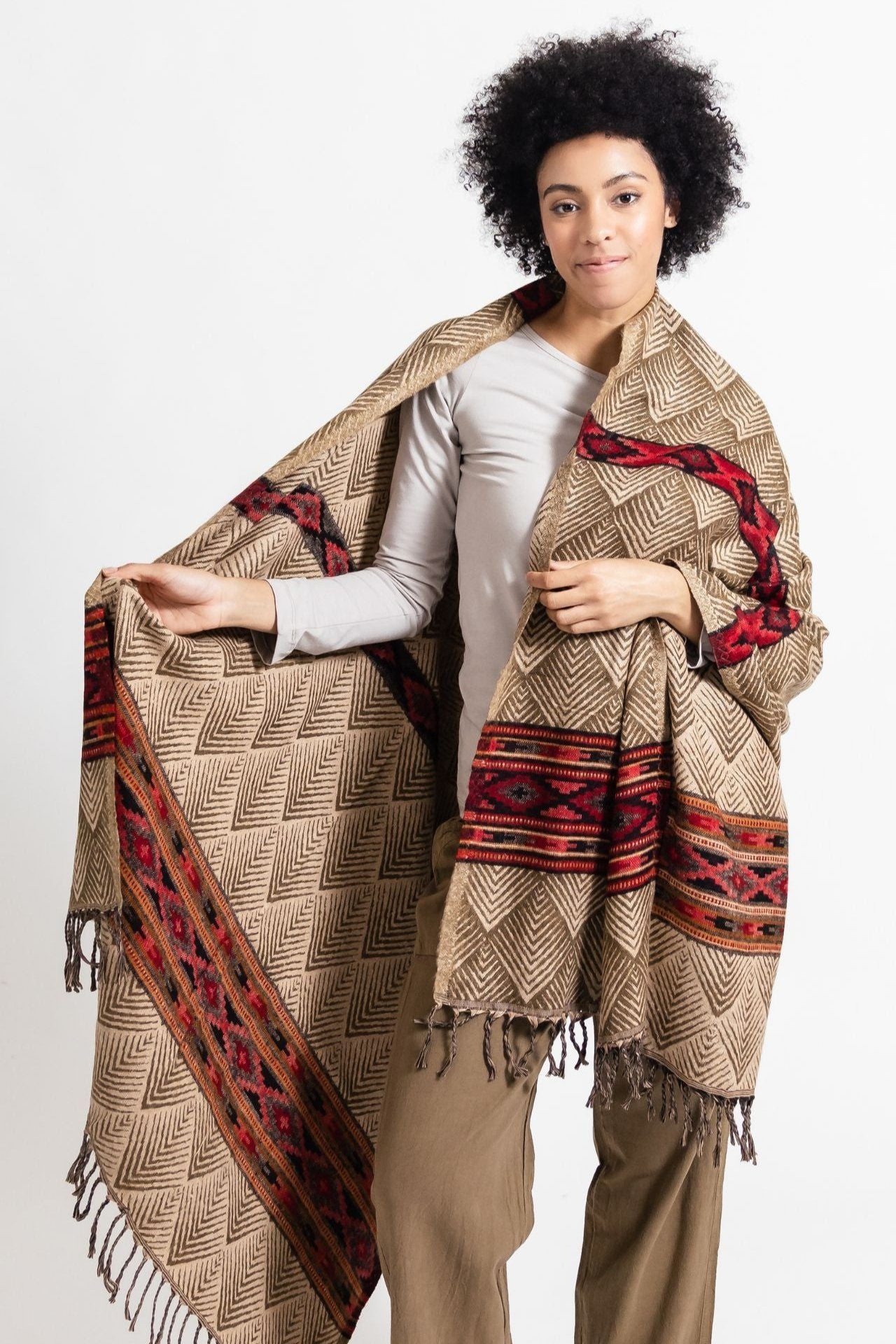 Surya Australia Ethical Tibetan Throw Rugs made in Nepal - Olive