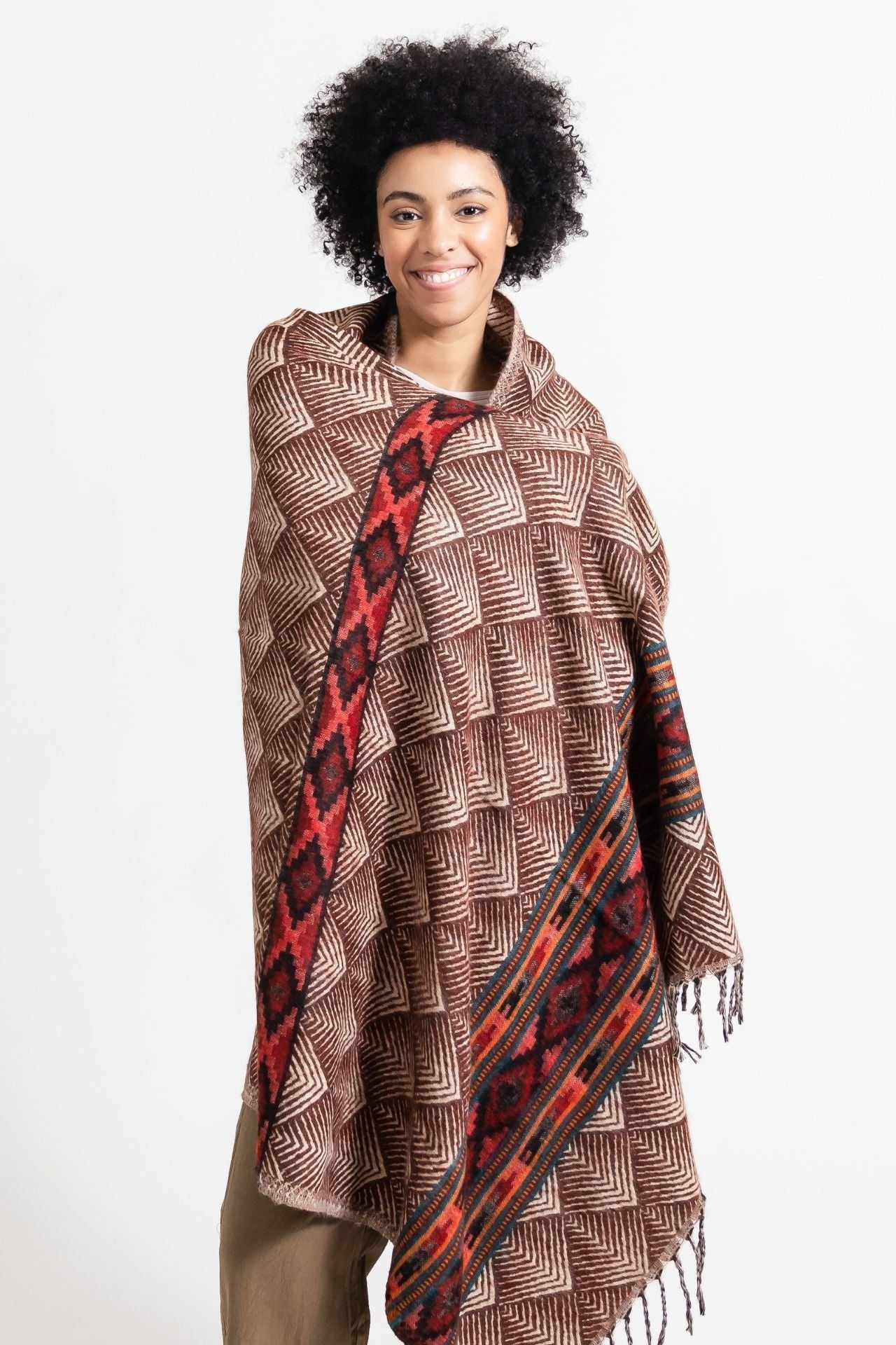 Surya Australia Ethical Tibetan Throw Rugs made in Nepal - Maroon