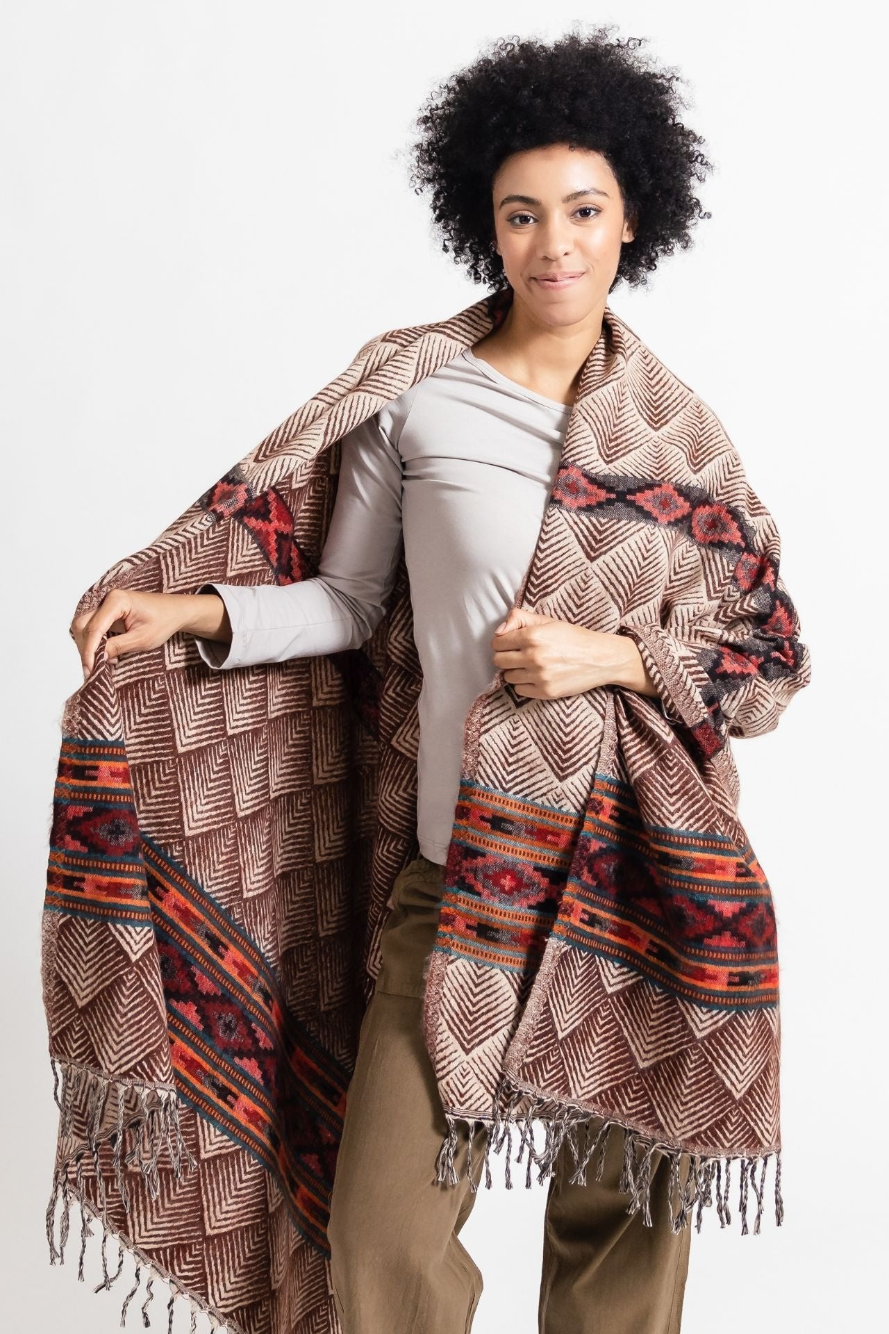 Surya Australia Ethical Tibetan Throw Rugs made in Nepal - Maroon