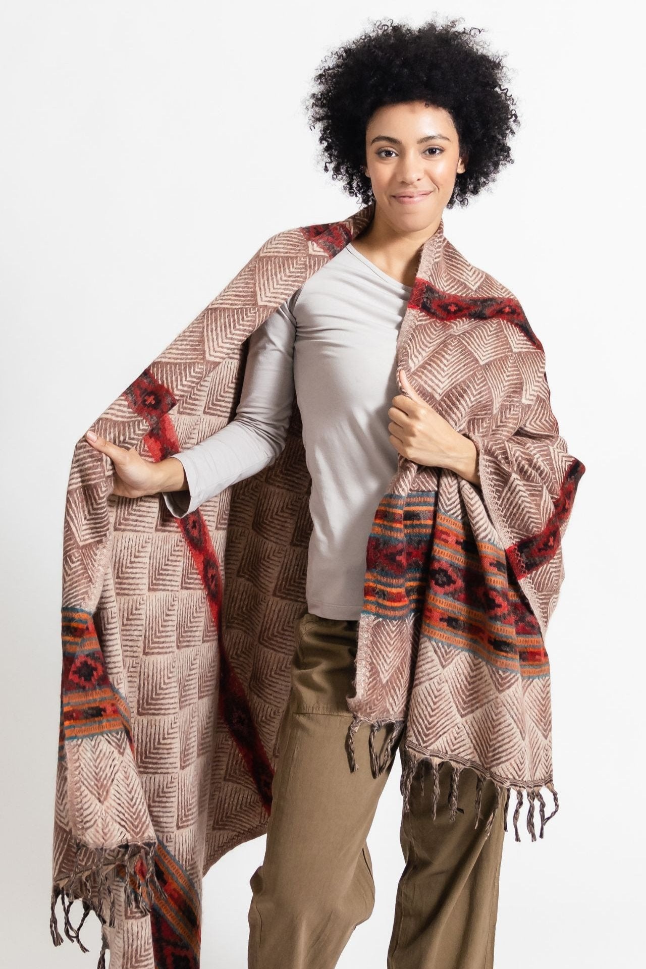 Surya Australia Ethical Tibetan Throw Rugs made in Nepal - Tan