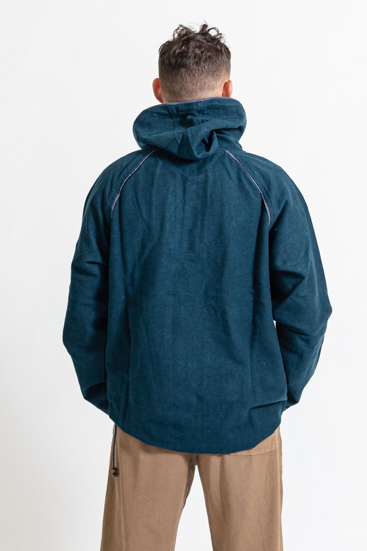 Surya Australia Ethical Thick Cotton Hoodie made in Nepal - Blue