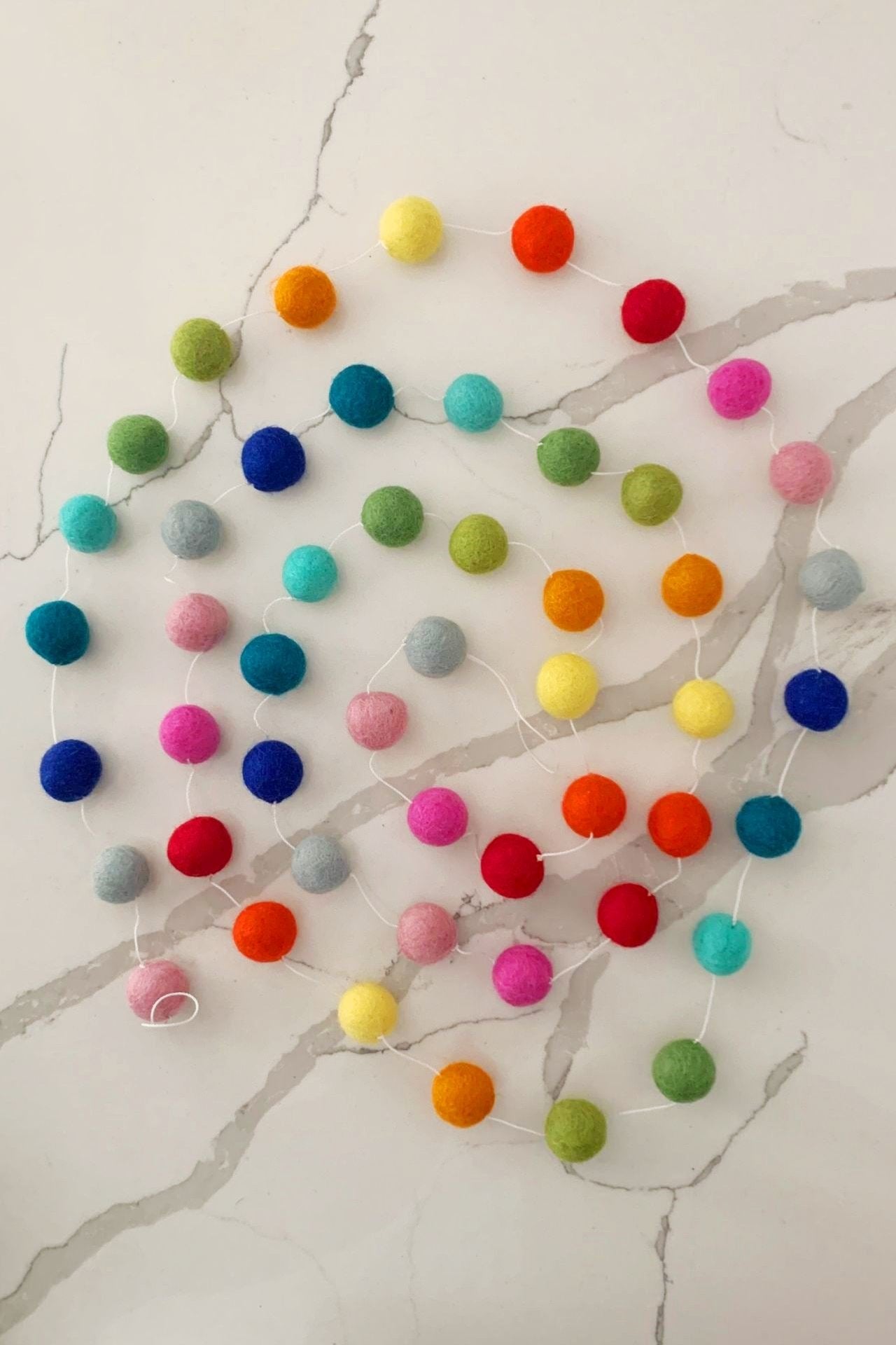 Surya Australia Fairtrade Felt Ball Garland from Nepal