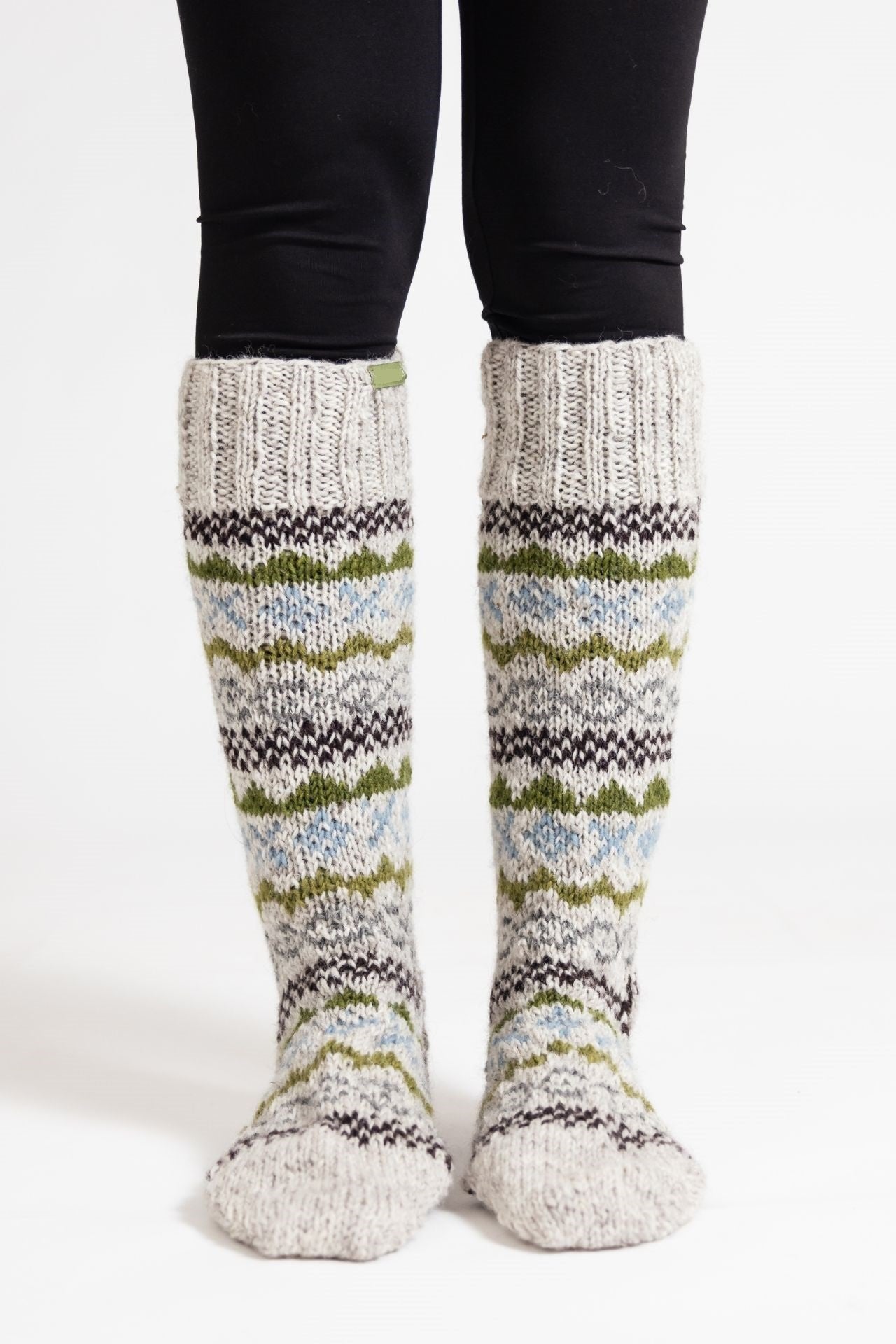 Surya Australia Wool Socks handmade in Nepal - Green