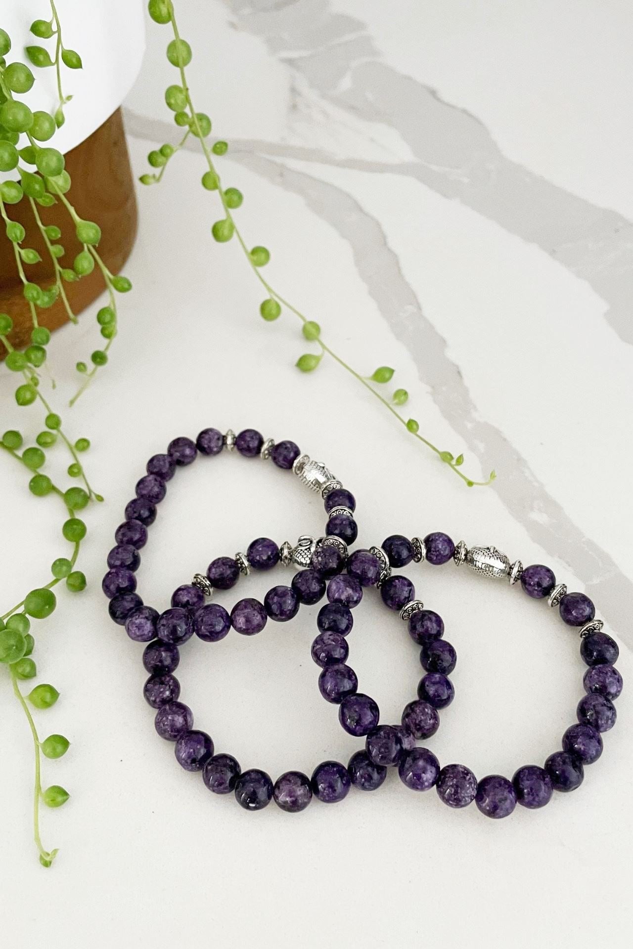 Surya Australia Ethical Mala Bracelets made in Nepal - Jasper