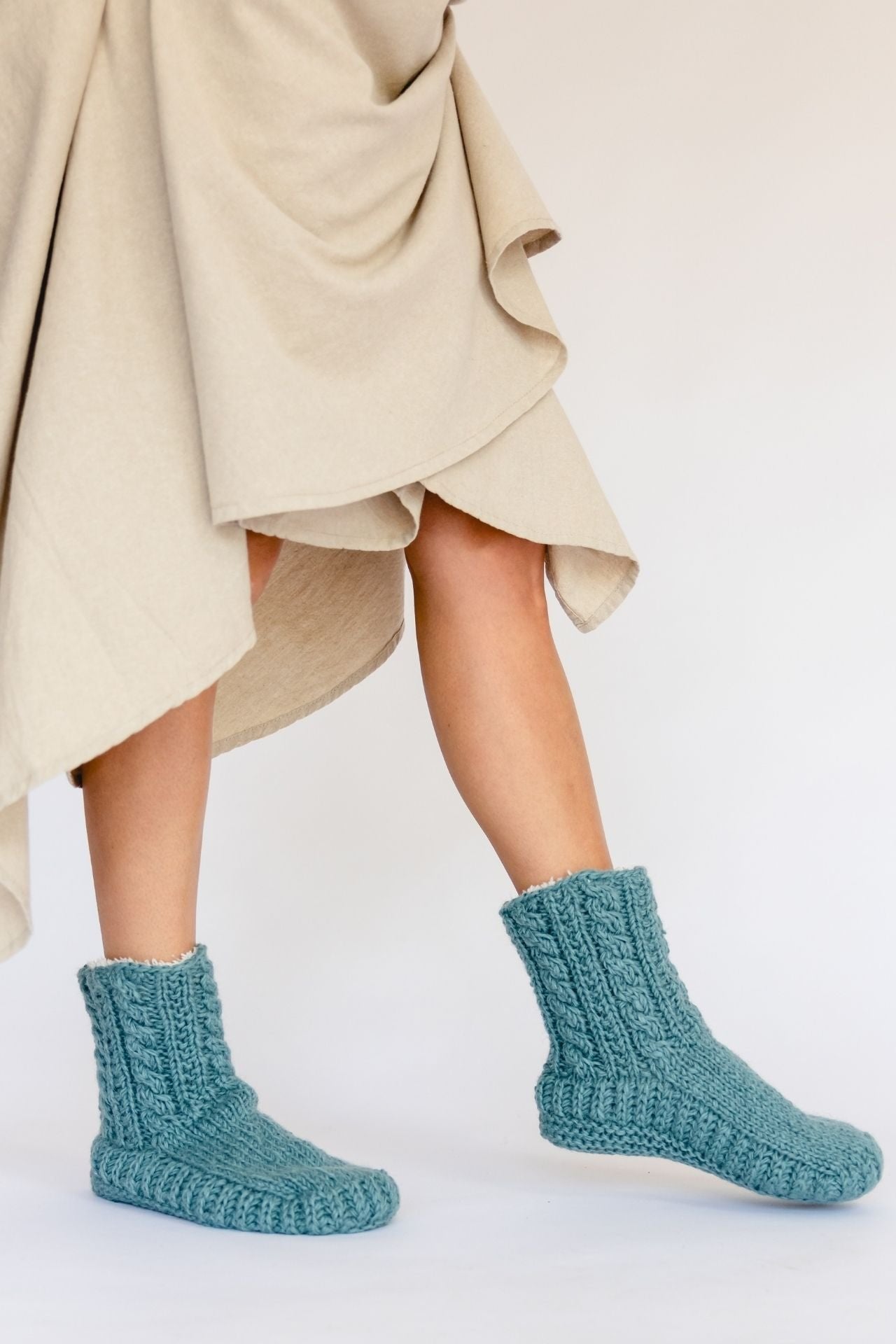 Surya Australia Ethical Wool Socks made in Nepal - Light Blue