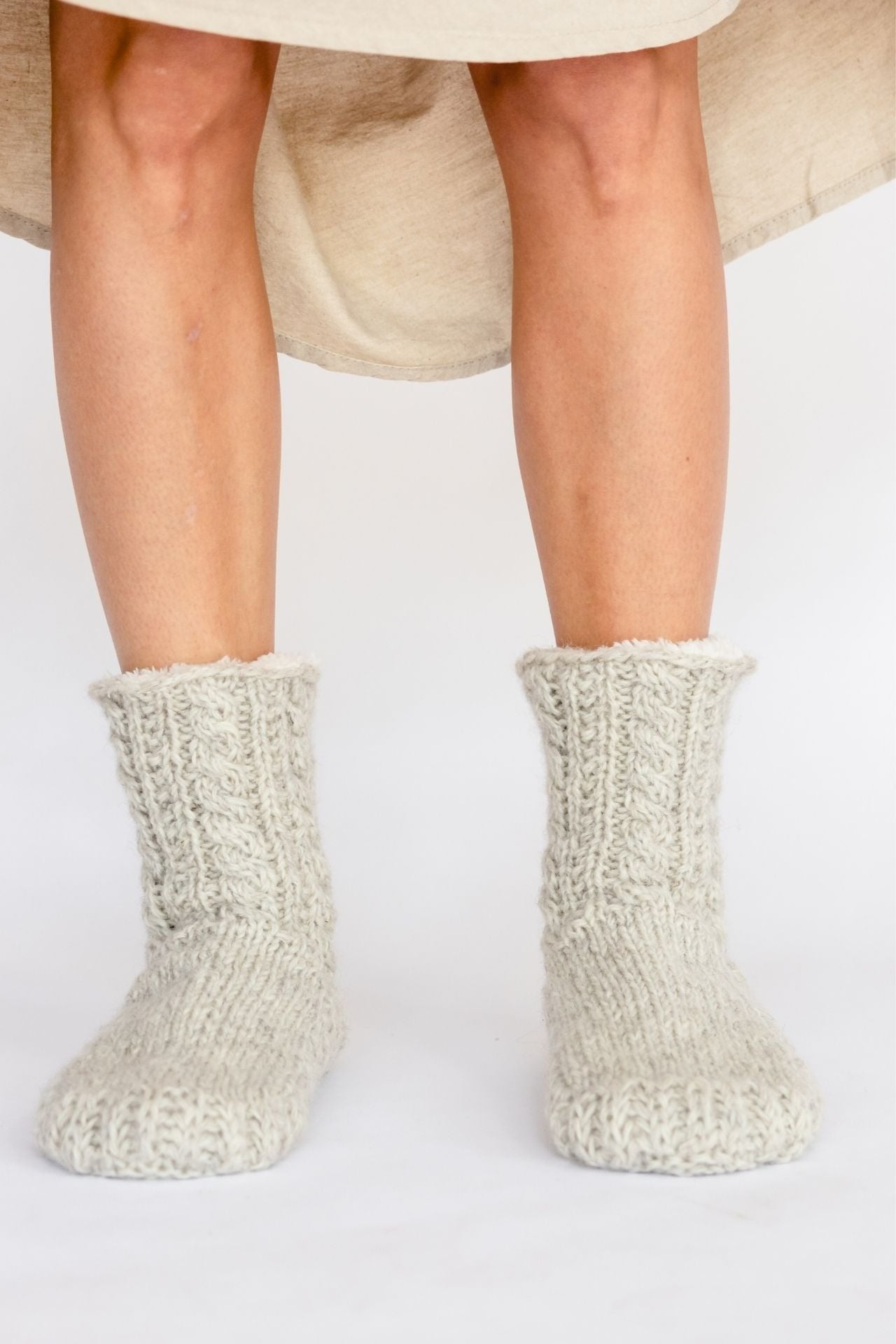 Surya Australia Ethical Wool Socks made in Nepal - Oatmeal