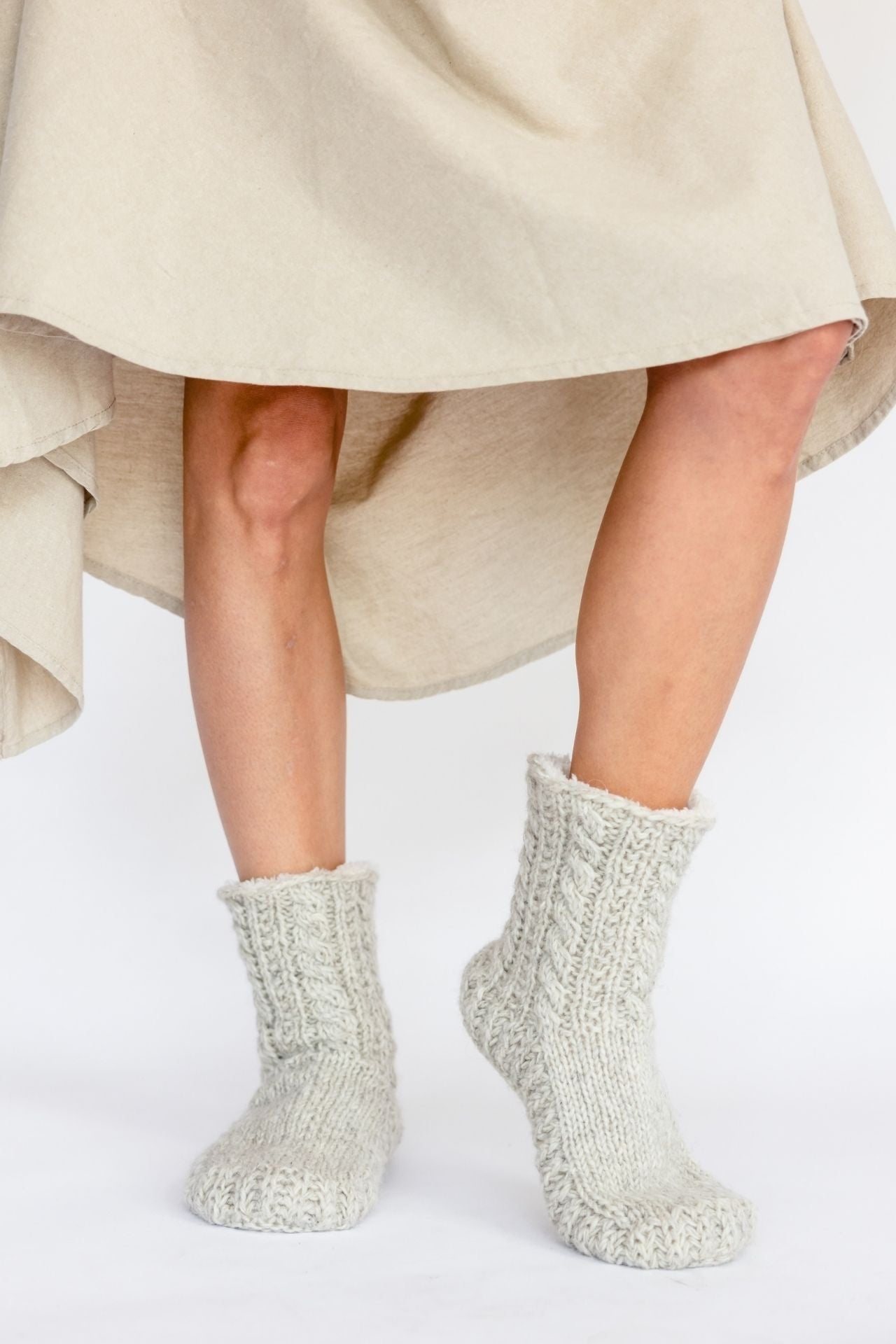 Surya Australia Ethical Wool Socks made in Nepal - Oatmeal