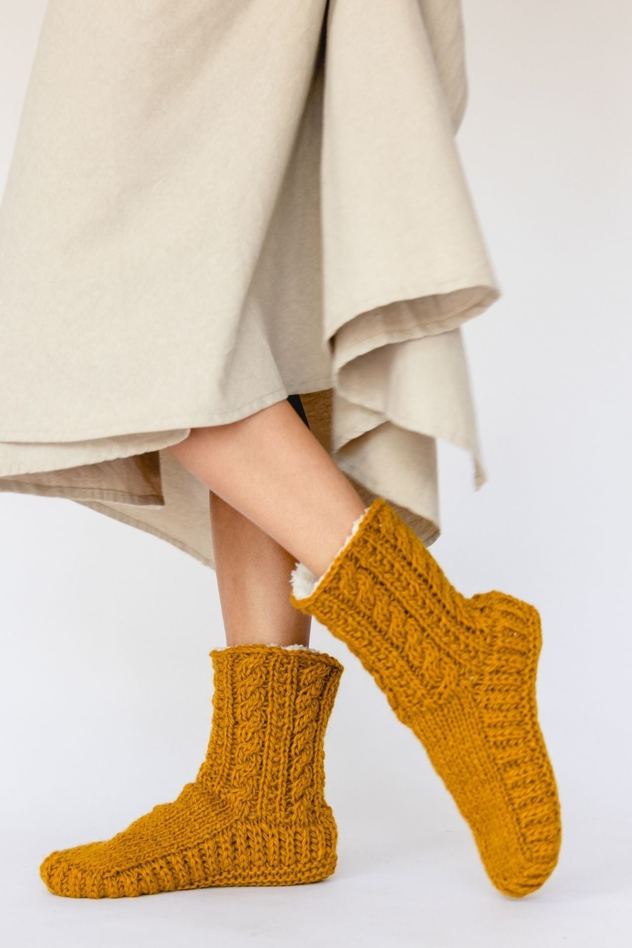 Surya Australia Ethical Wool Socks made in Nepal - Mustard