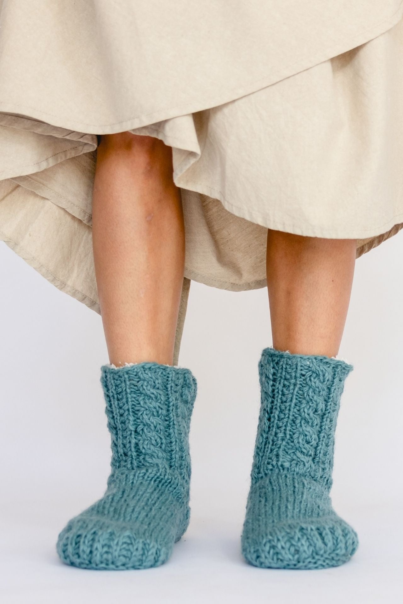 Surya Australia Ethical Wool Socks made in Nepal - Light Blue