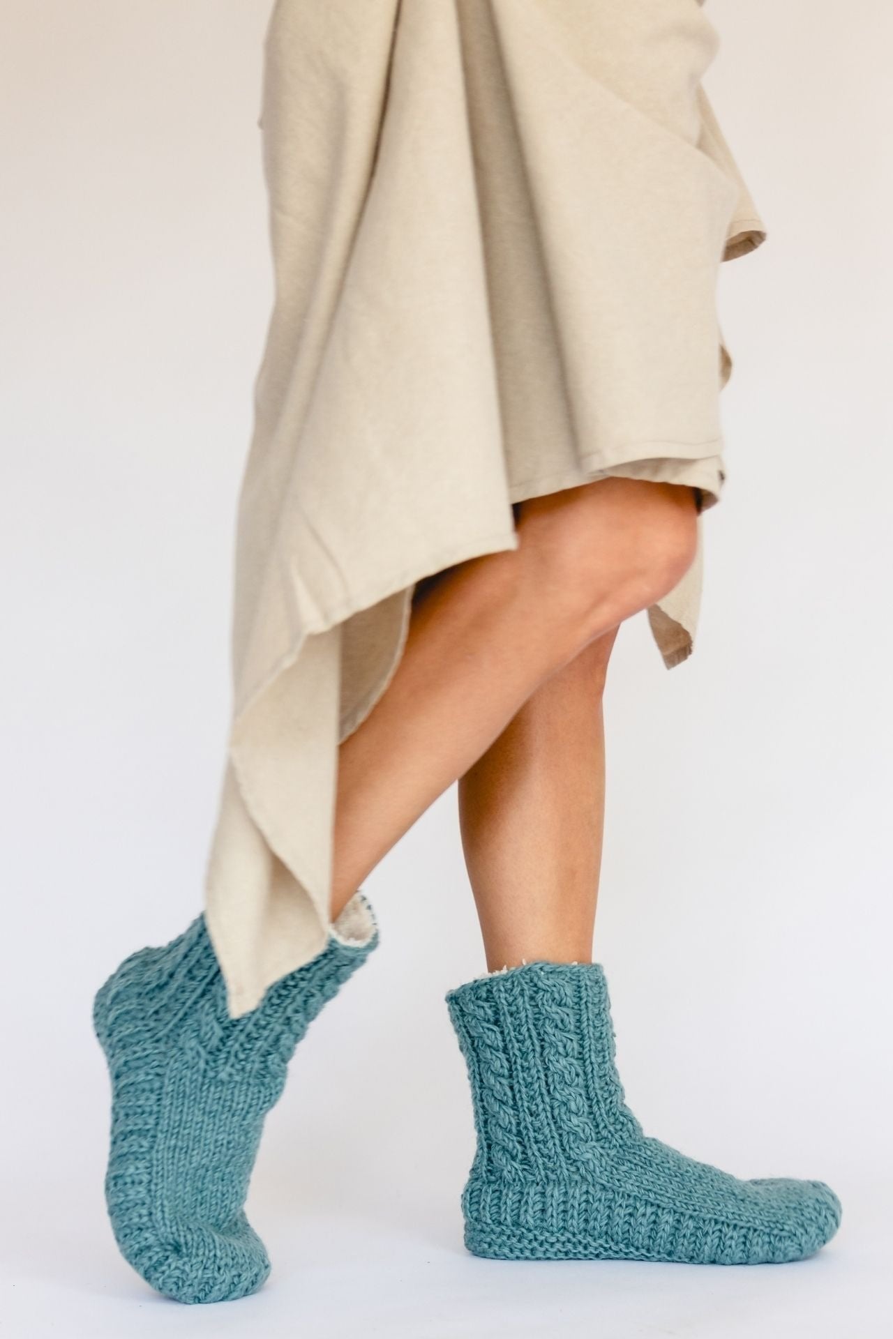 Surya Australia Ethical Wool Socks made in Nepal - Light Blue