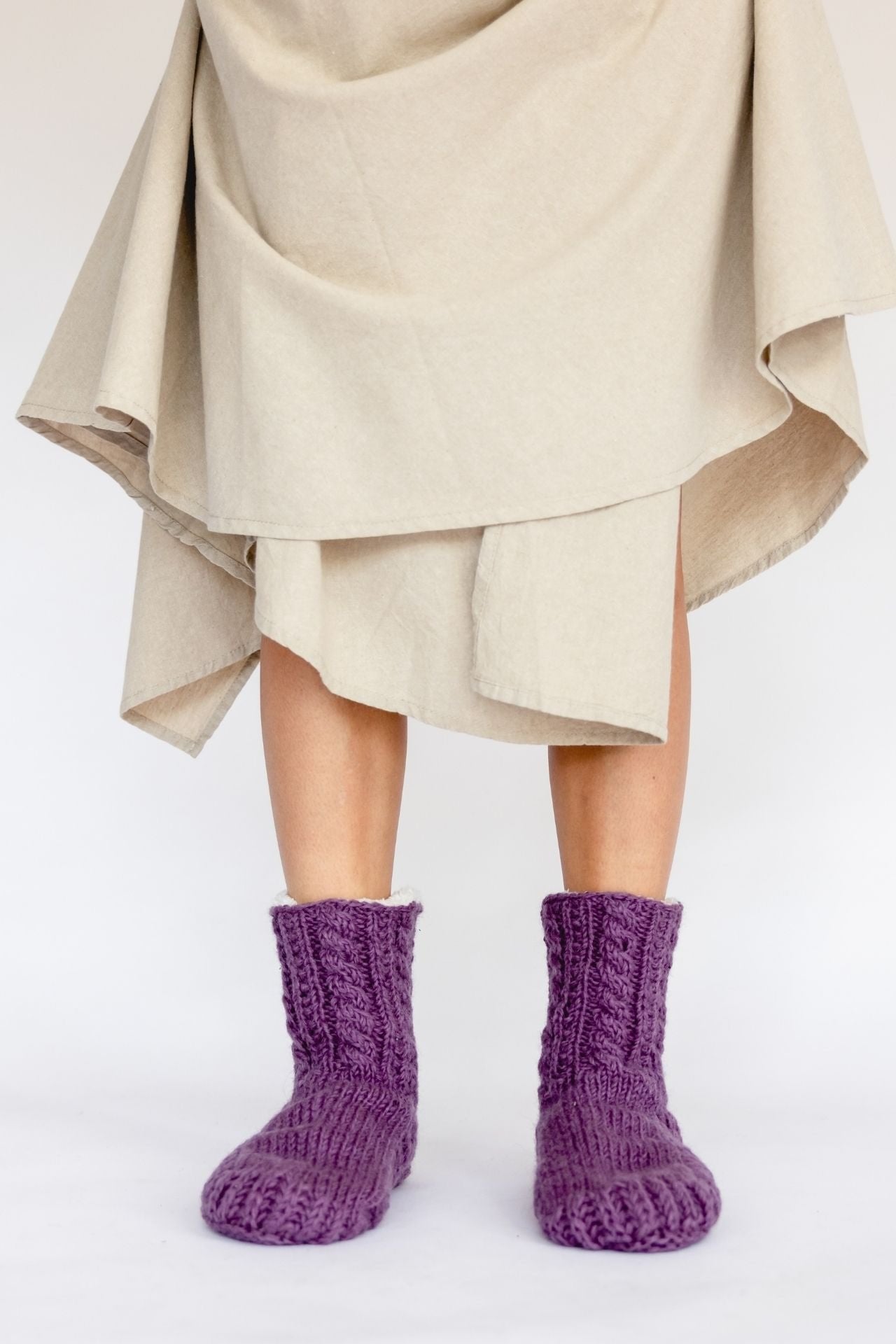 Surya Australia Ethical Wool Socks made in Nepal - Purple