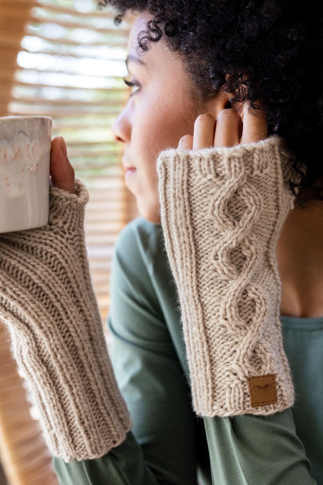 Surya Australia Ethical Mulesing free Merino Wool Arm Warmers made in Nepal