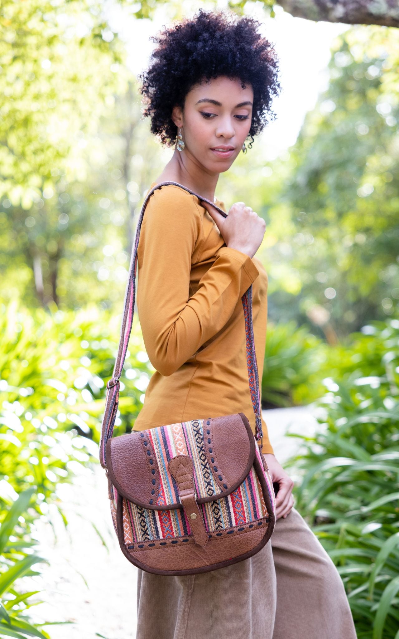 Surya Australia Buffalo Leather & Cotton Bag - Léon