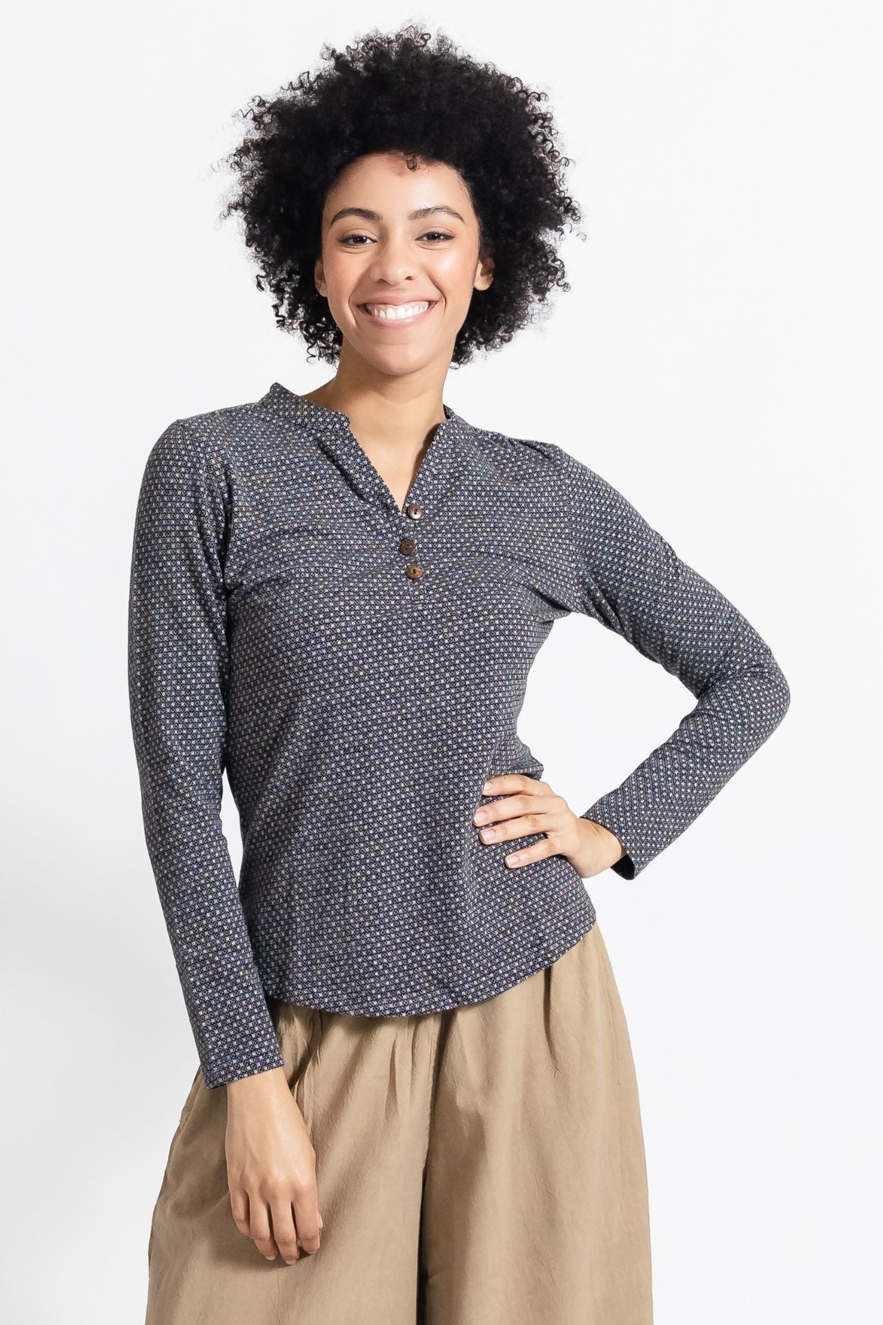 Surya Australia Organic Cotton Jacquard 'Clementine' Top from Nepal