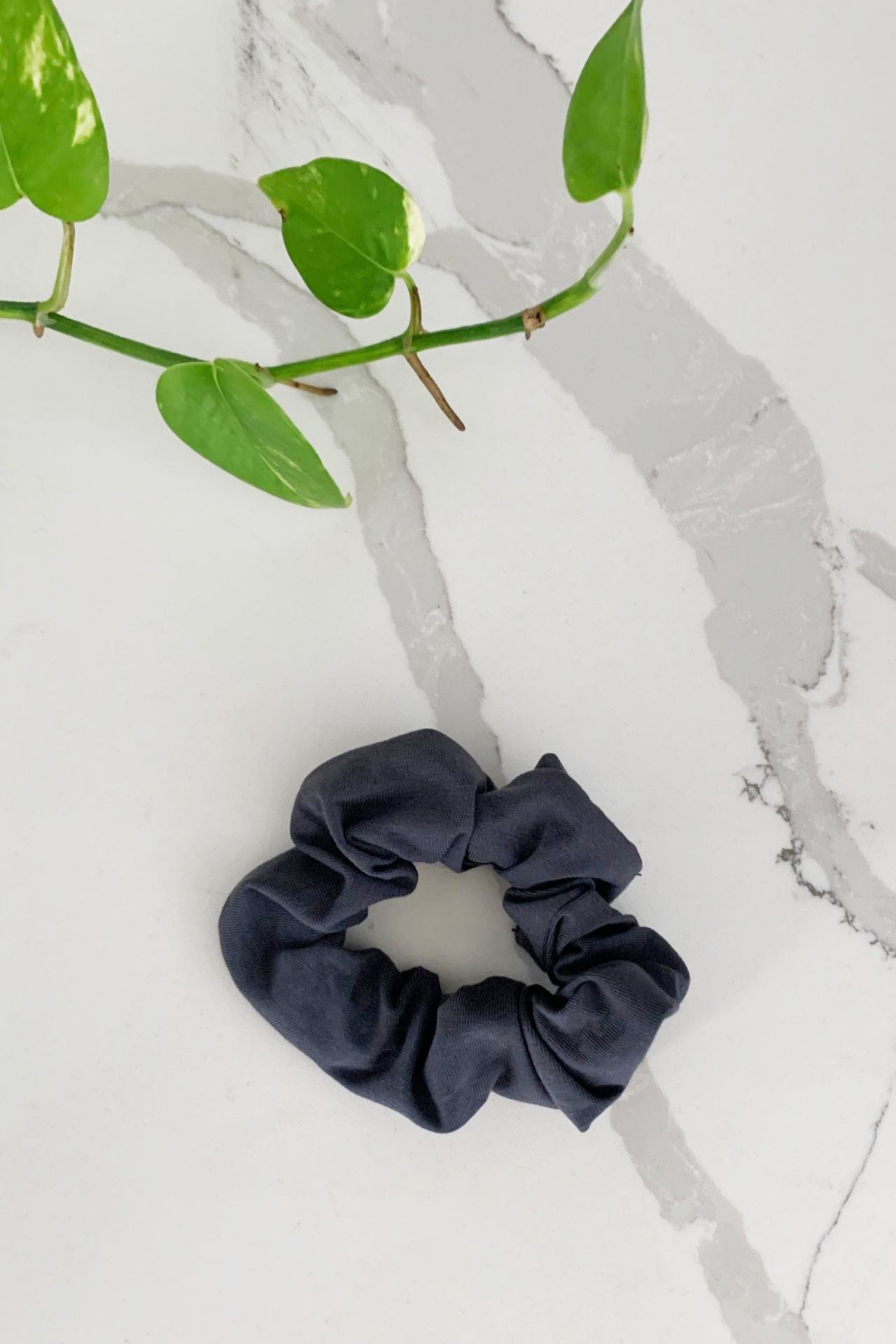 Surya Australia Ethical Organic Cotton Scrunchies Deadstock Fabric - Steel Grey