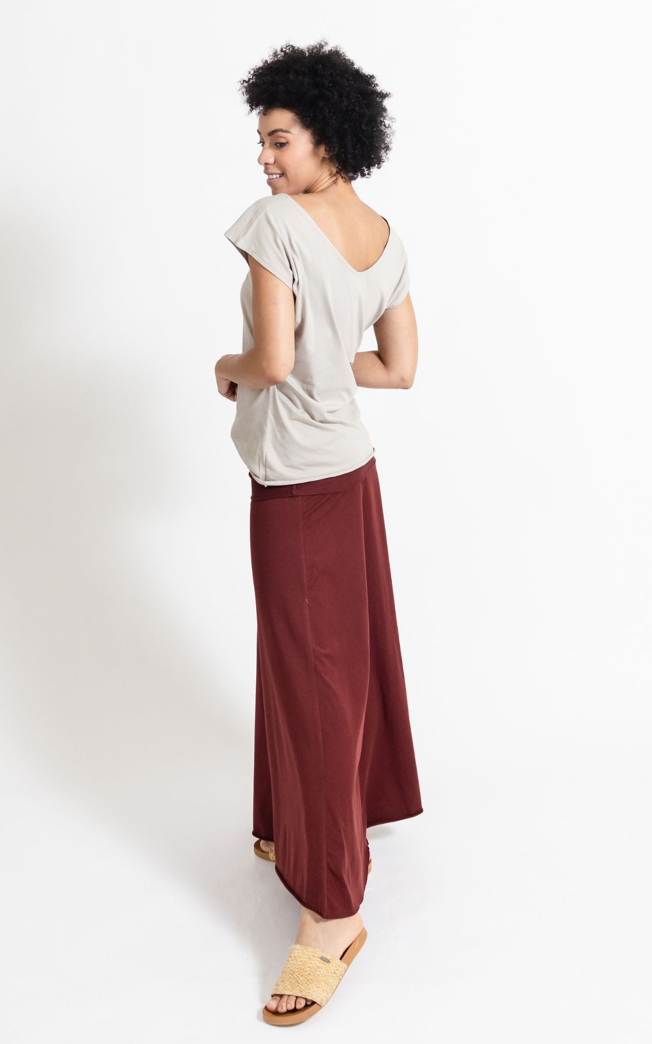Surya Australia Ethical Organic Cotton Skirt made in Nepal - Berry