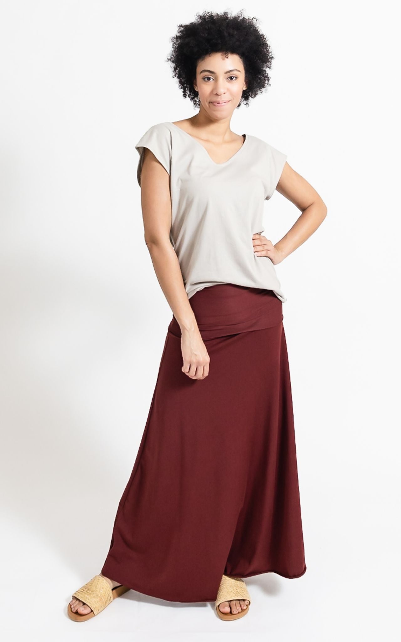 Surya Australia Ethical Organic Cotton Skirt made in Nepal - Berry