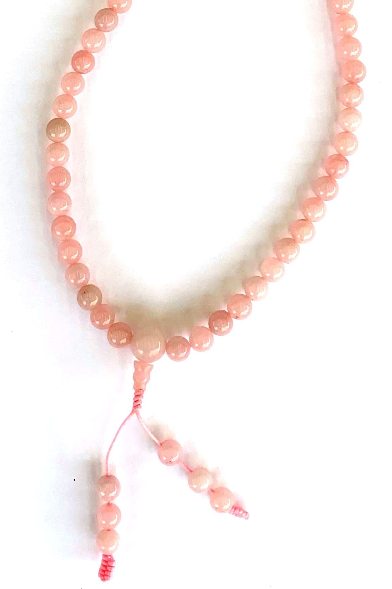 Surya Australia Ethically Made Rose Quartz Mala Necklace