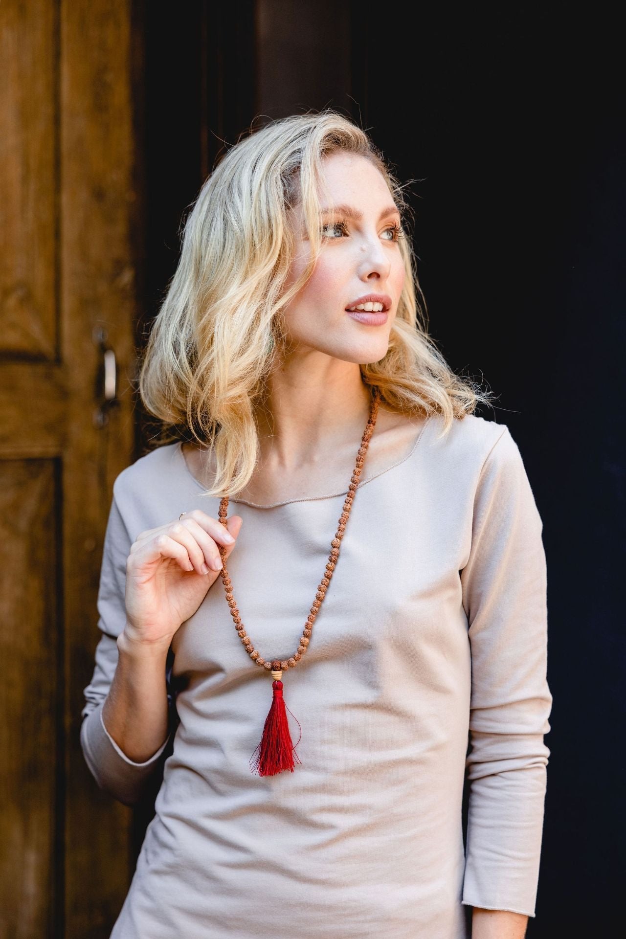 Surya Australia 108 Bead Rudraksha Bead Mala Necklace made in Nepal