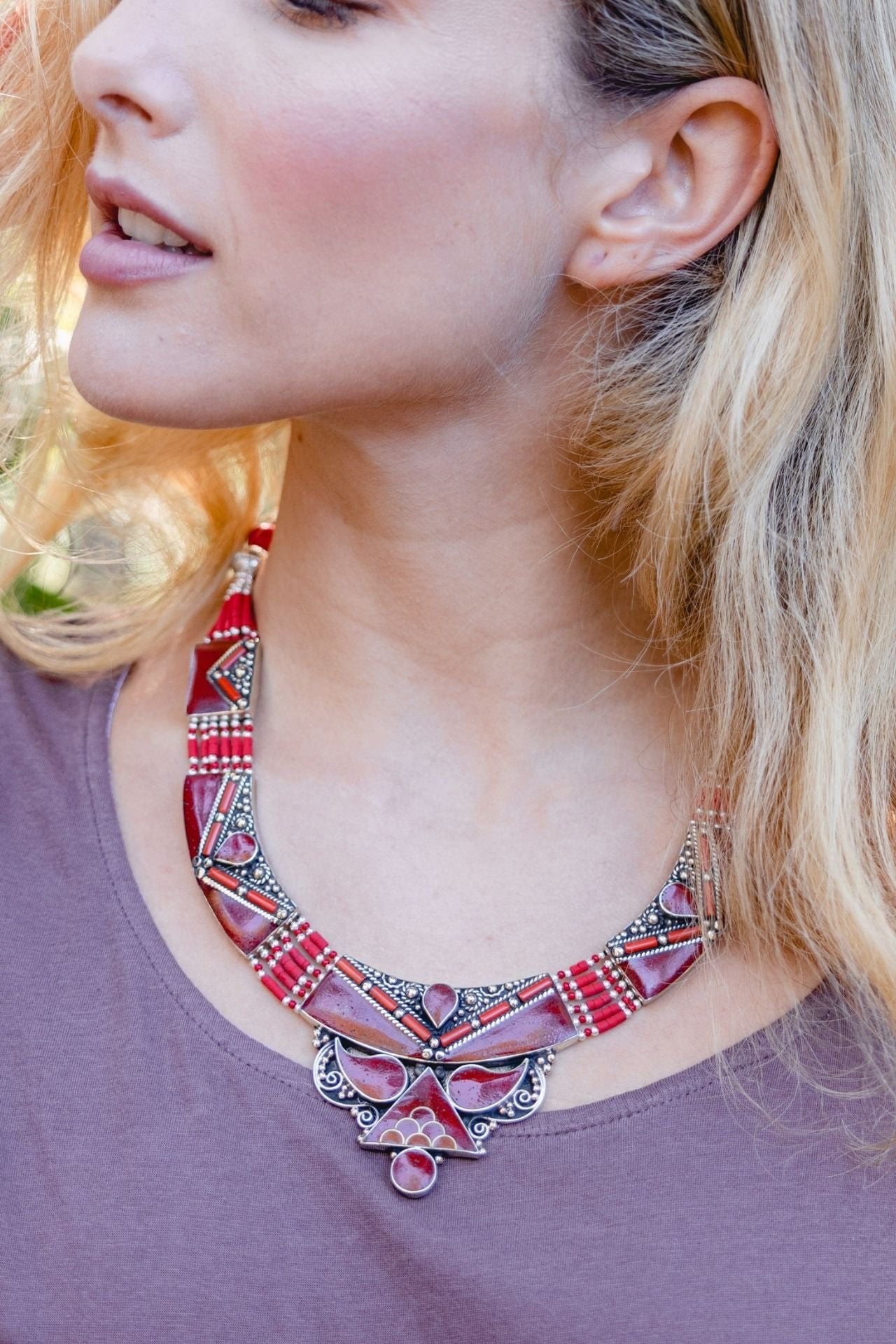 Surya Australia Ethical Tibetan Necklace made in Nepal - Isha