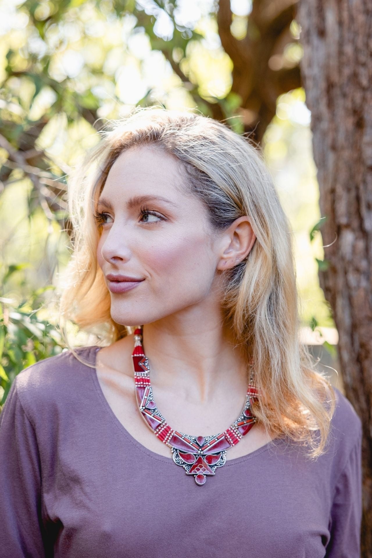 Surya Australia Ethical Tibetan Necklace made in Nepal - Isha