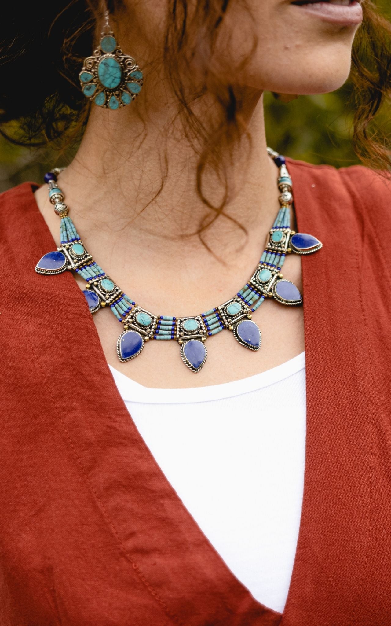 Surya Australia Tibetan Necklace from Nepal - Akash